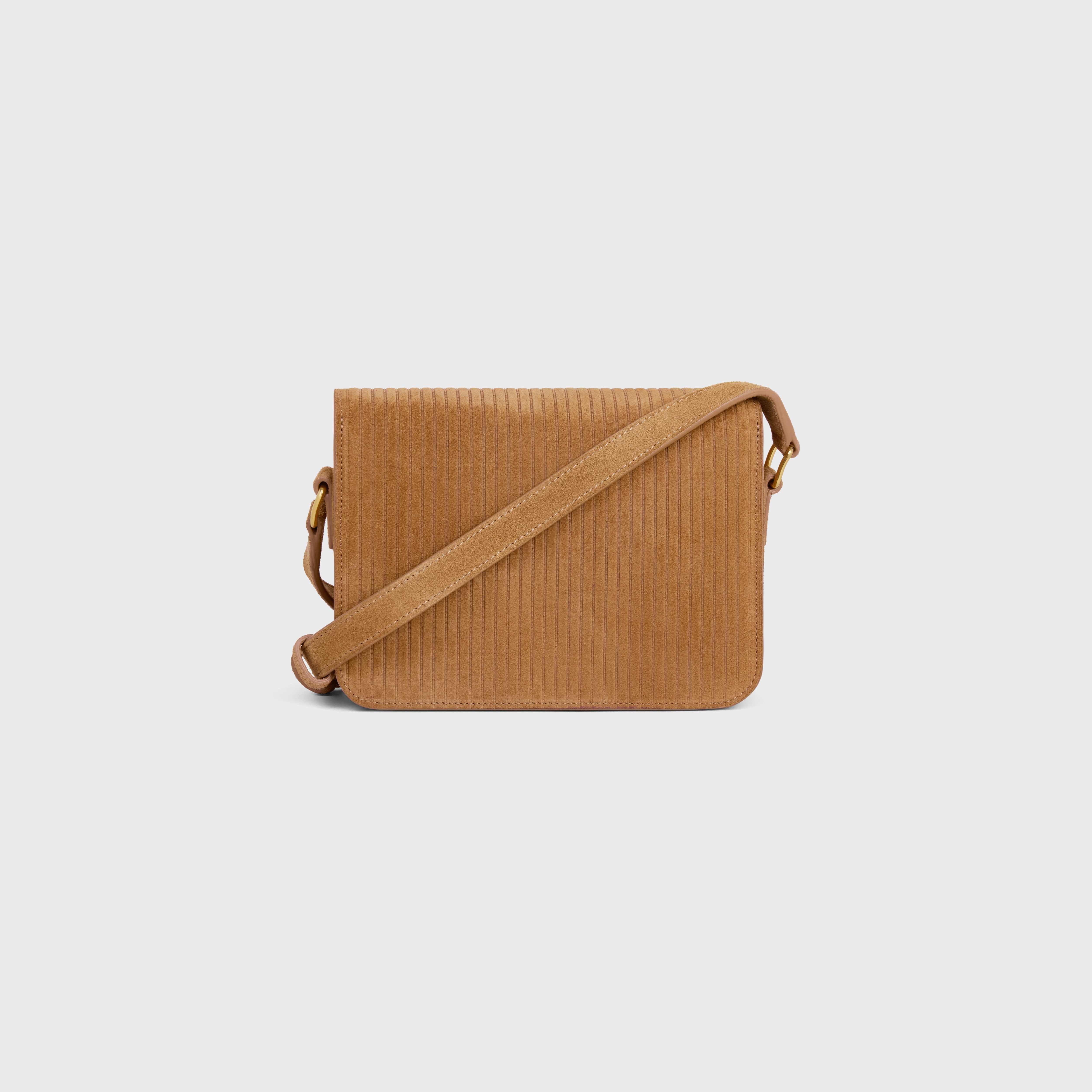 Teen Triomphe Bag in STRIPED SUEDE CALFSKIN - 3