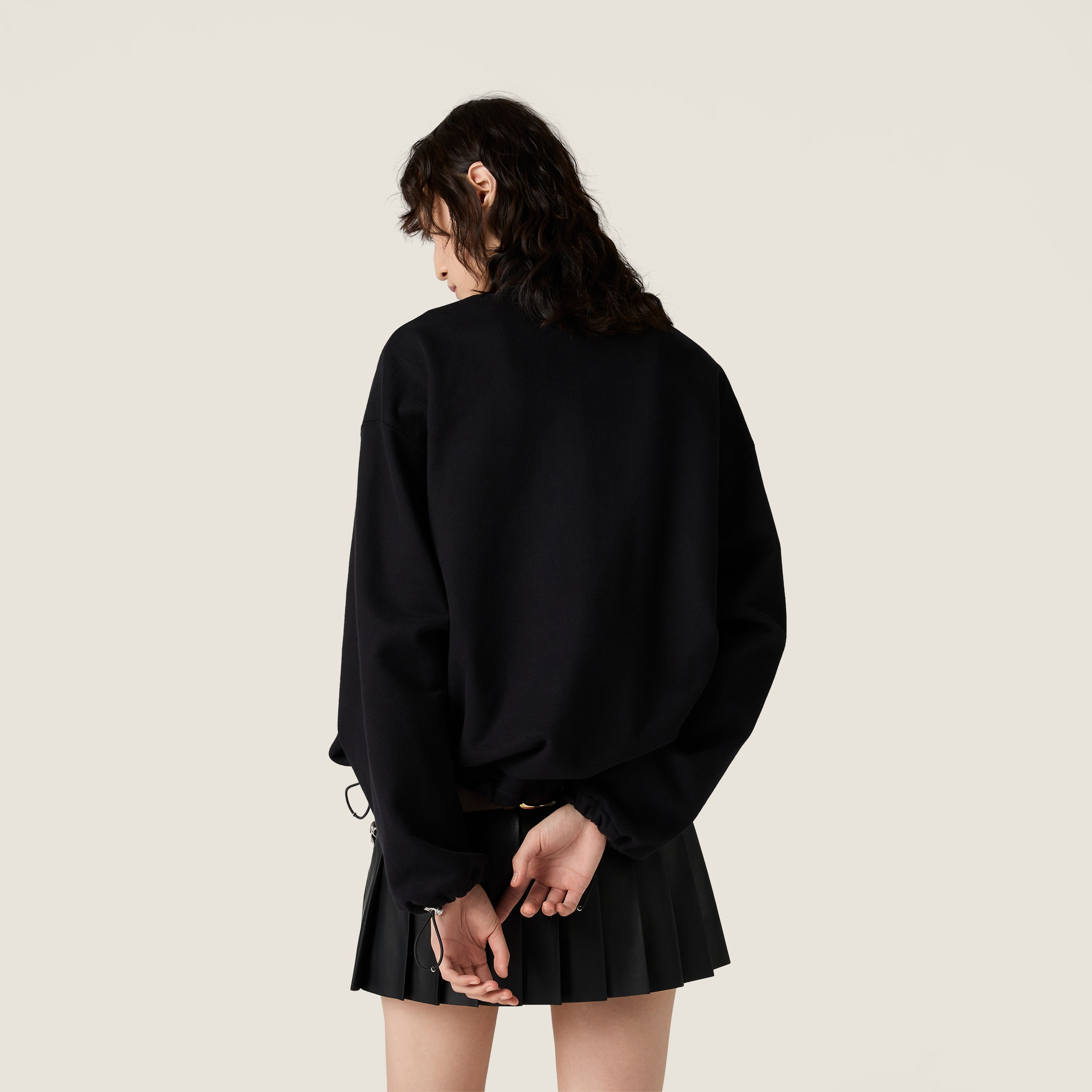 Cotton fleece zipper sweatshirt - 3