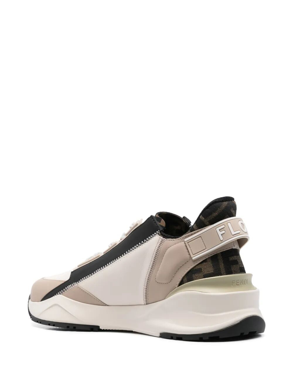 Fendi Fendi Flow Leather Sneakers With Ff Motif - 2