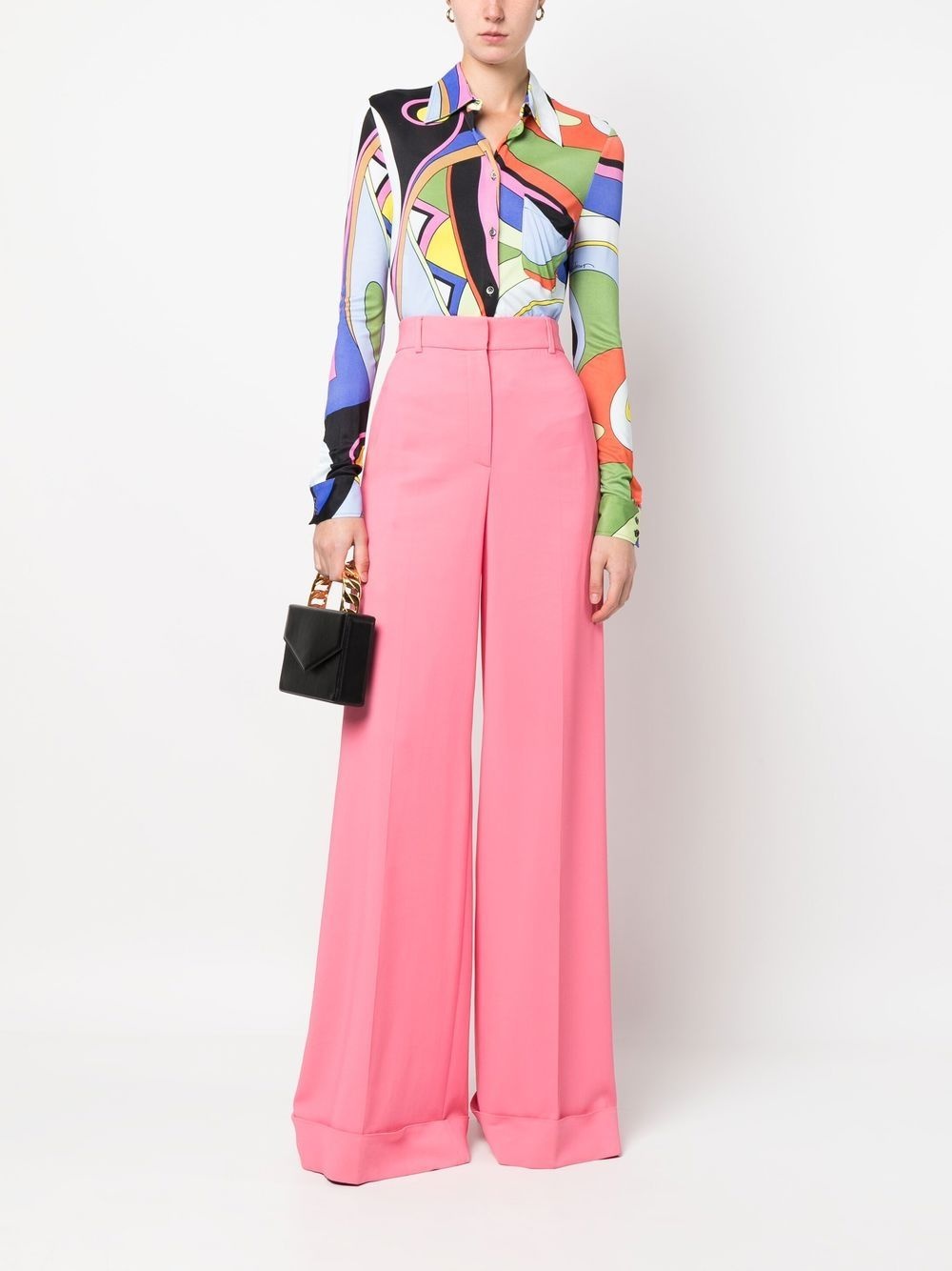 high-waisted palazzo trousers - 2