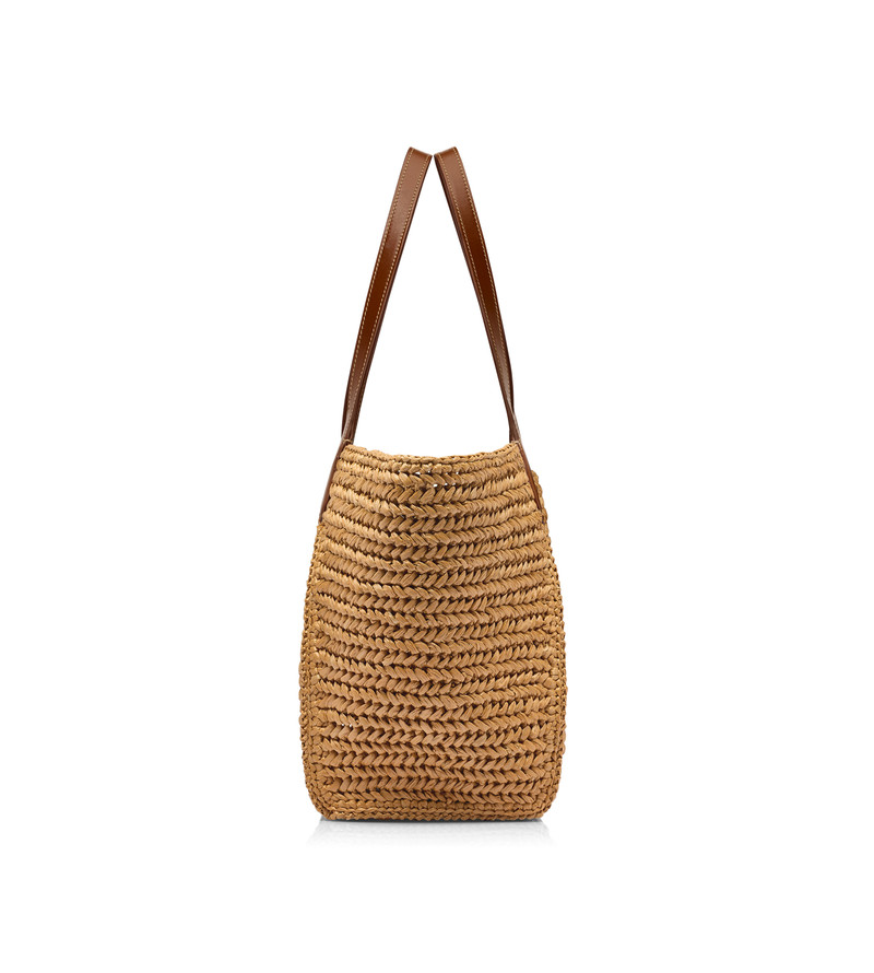 TOM FORD RAFFIA AND LEATHER TARA MEDIUM TOTE outlook