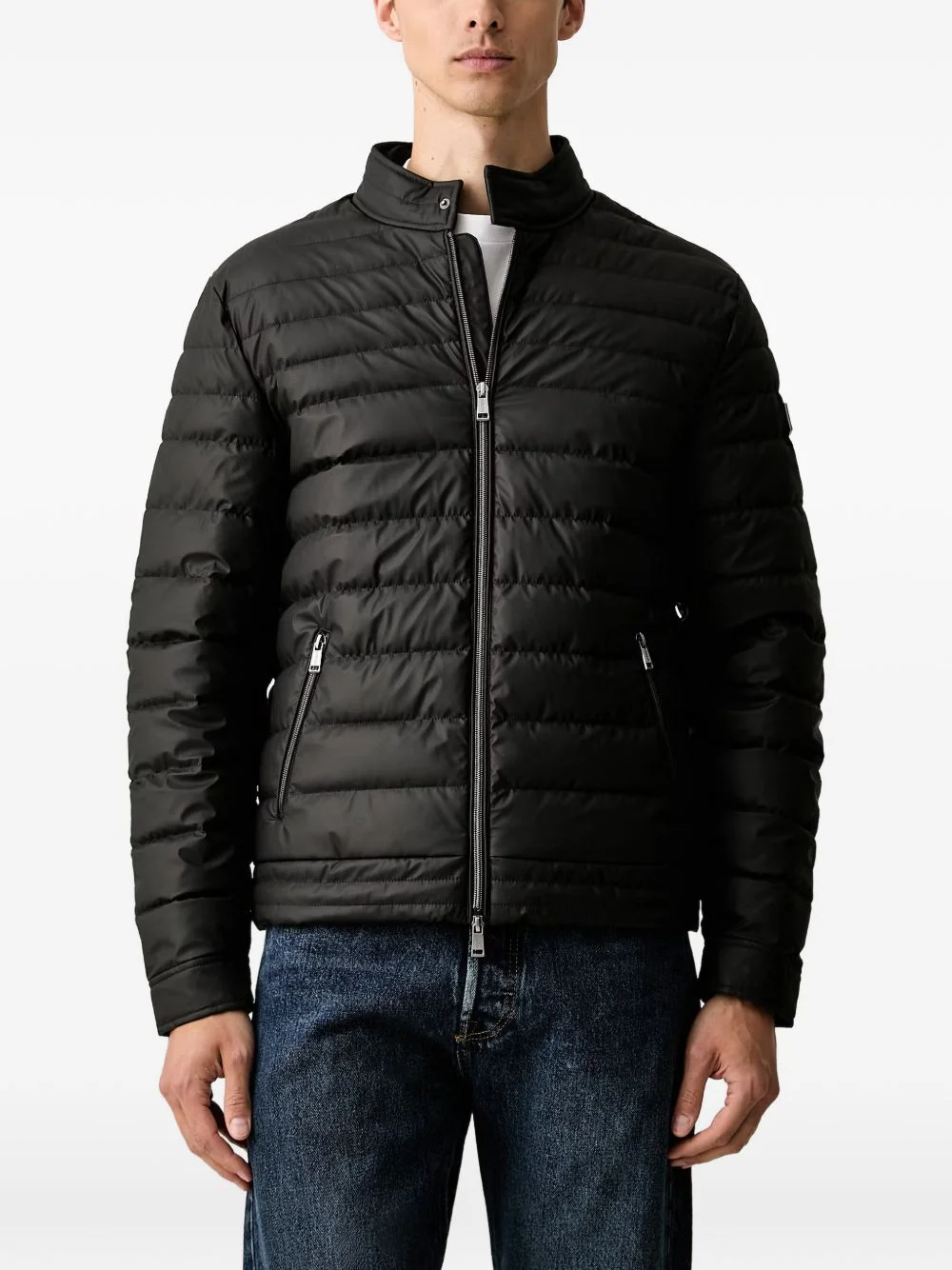 quilted high-neck jacket - 1
