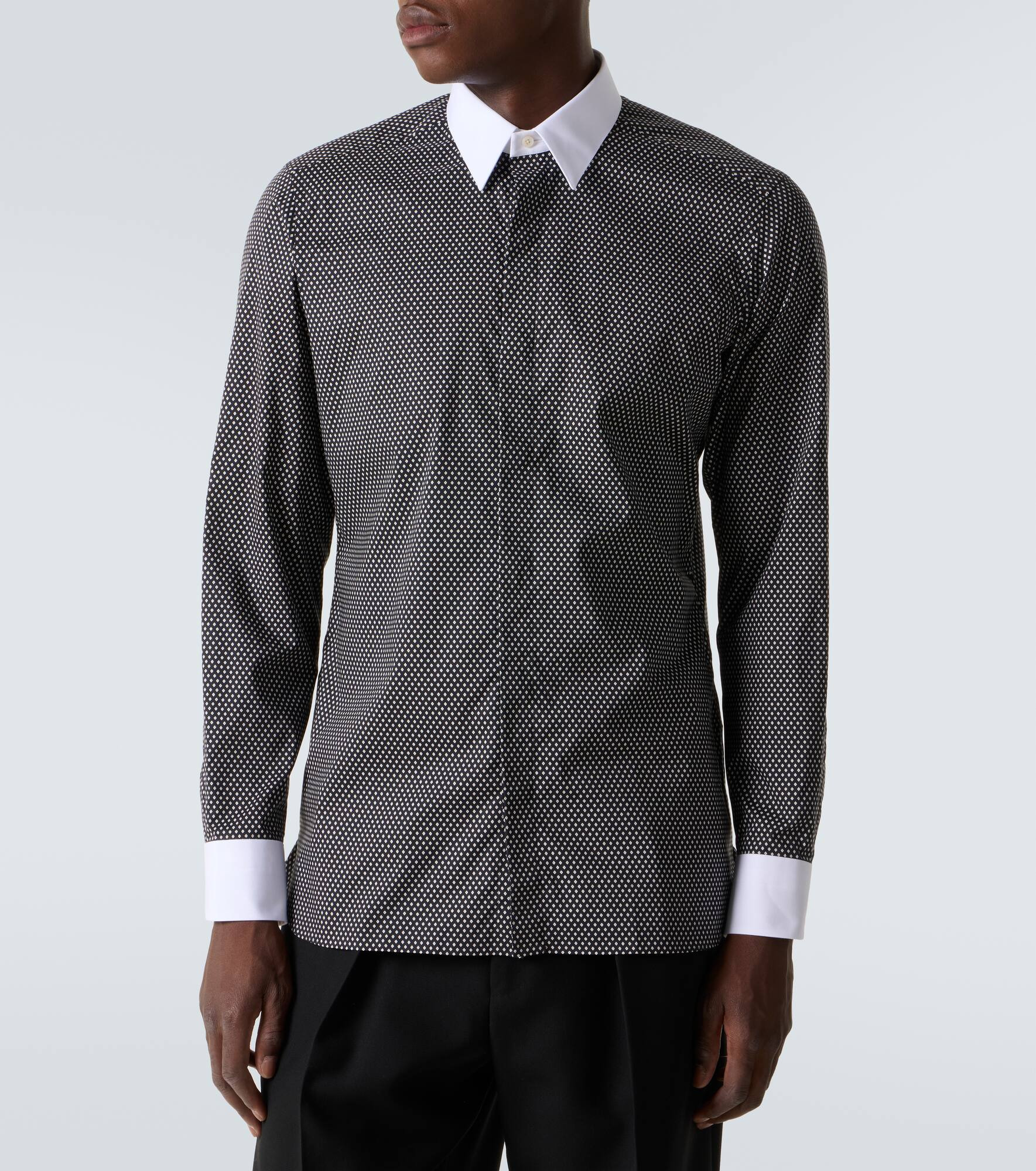 Polka-dot cotton poplin shirt - 3