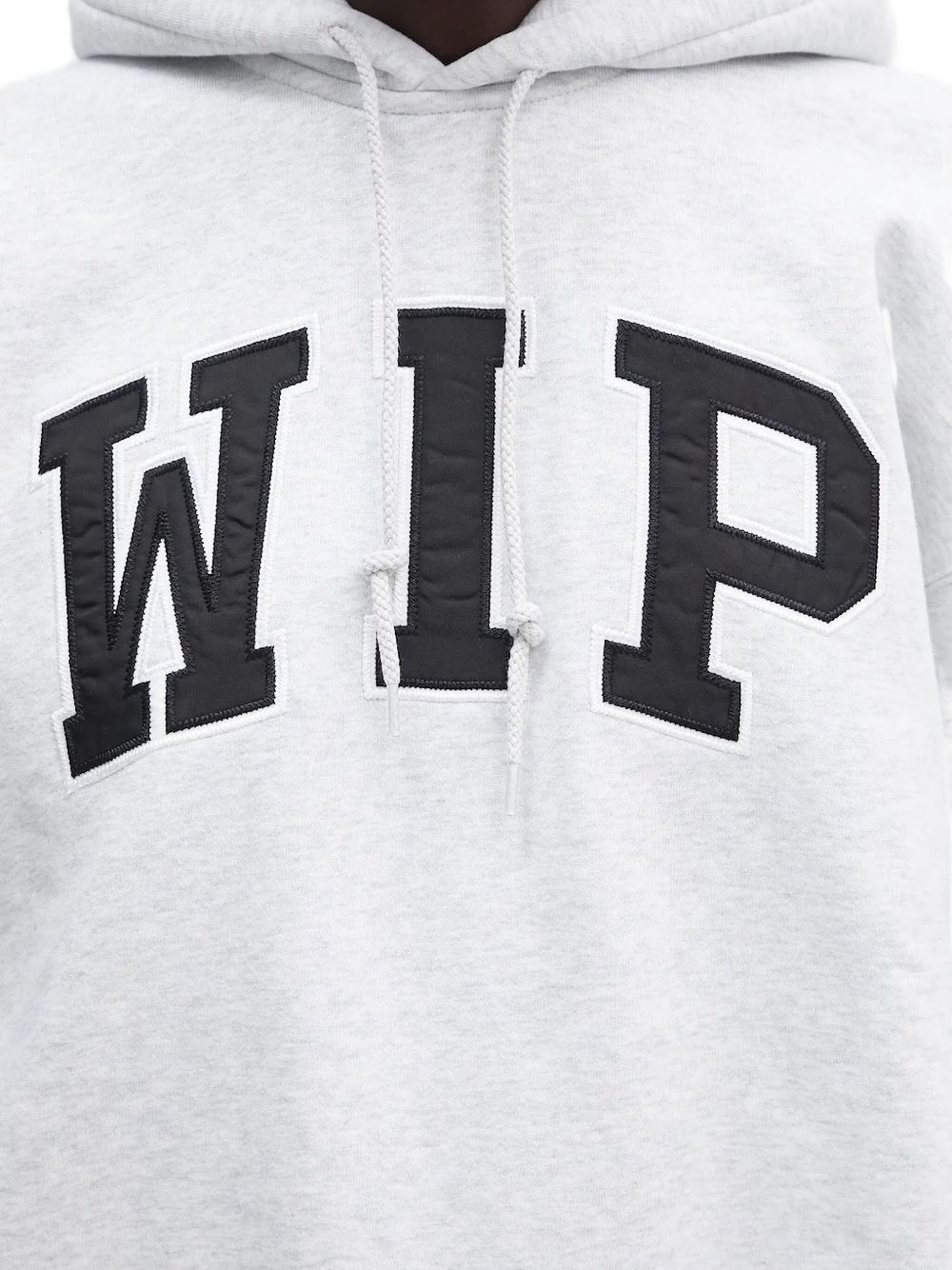 WIP logo-appliqué hoodie - 4