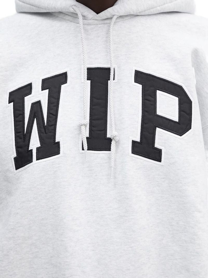 WIP logo-appliqué hoodie 4