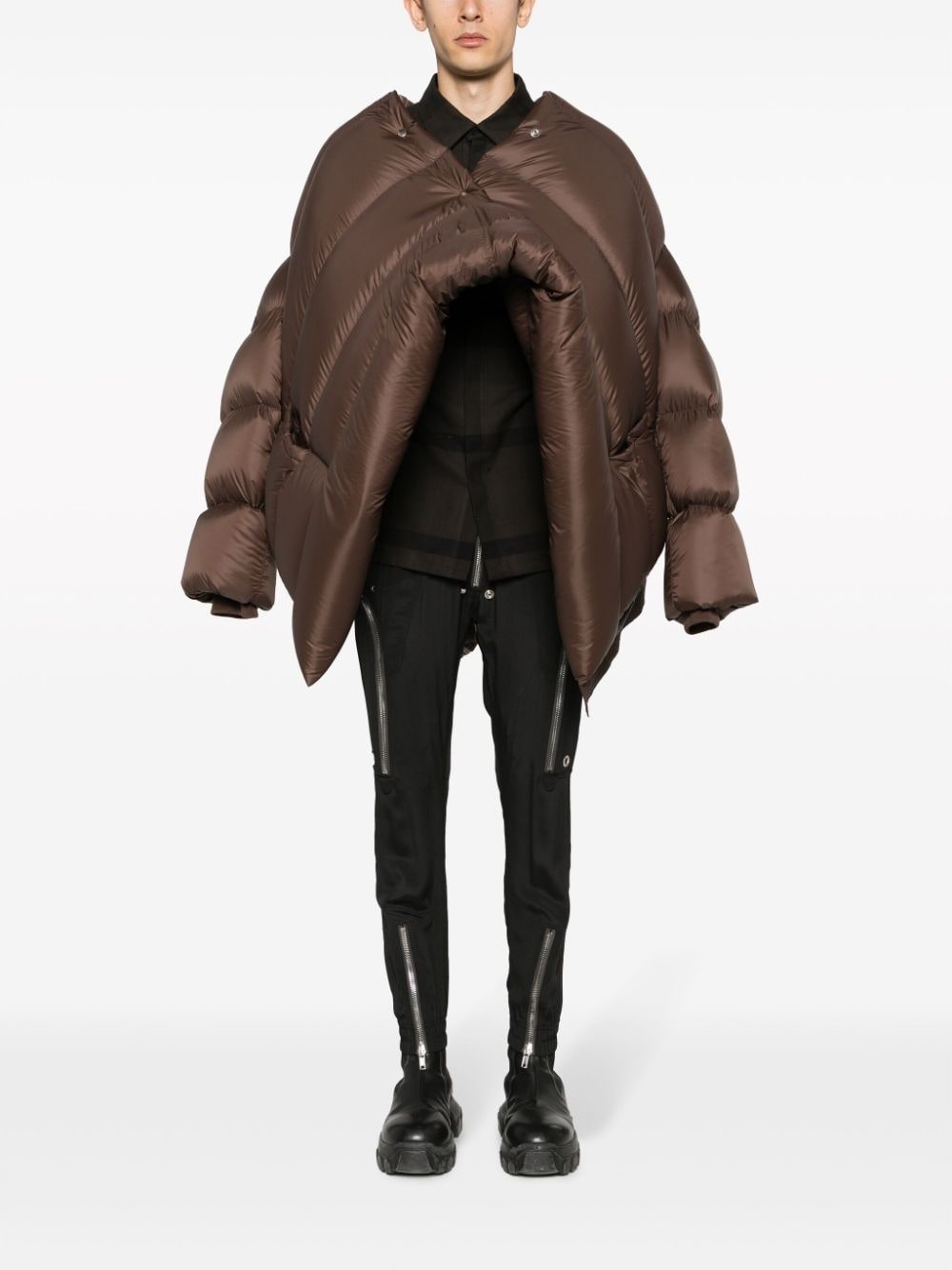 funnel-neck padded coat - 6