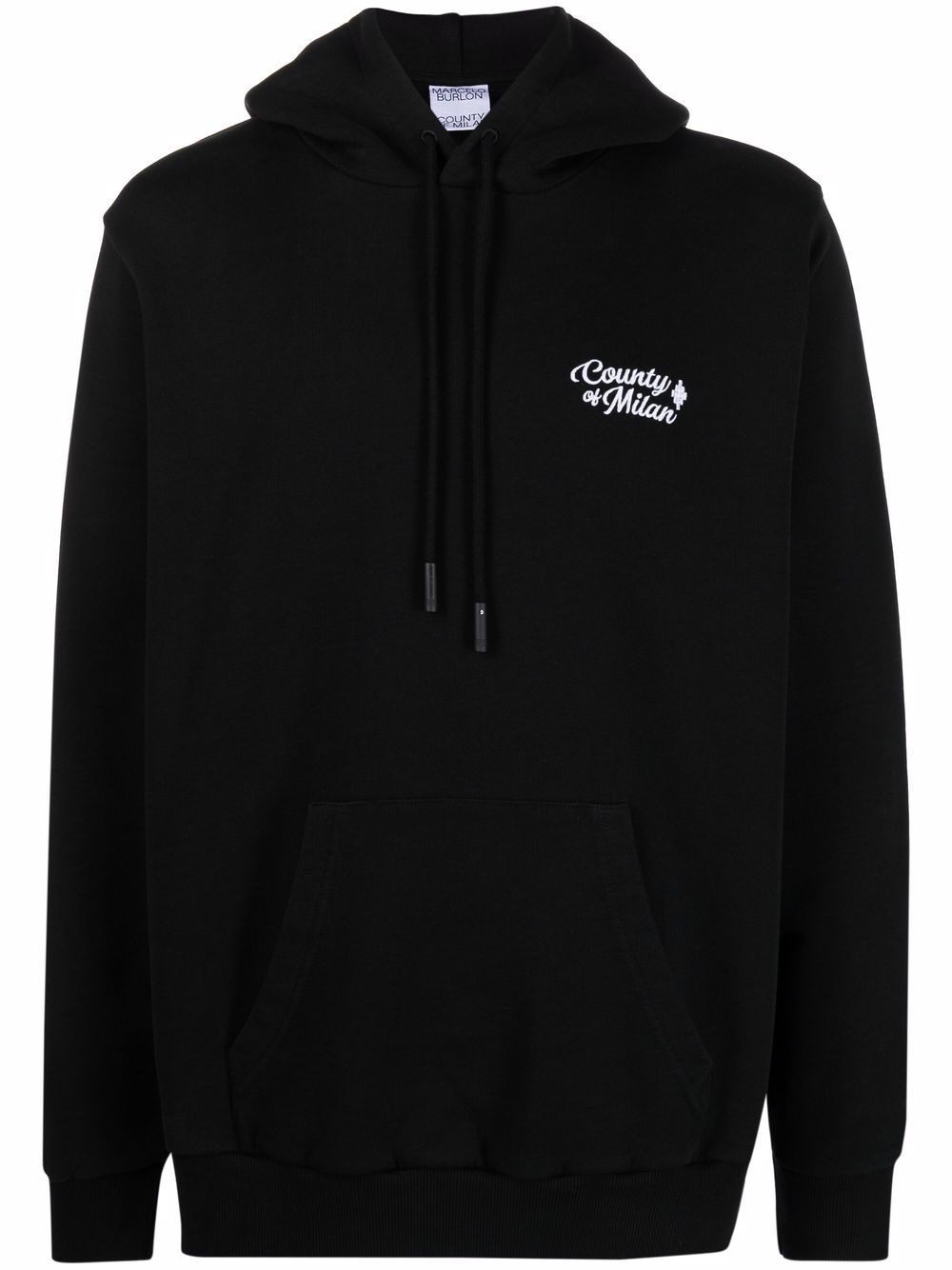 embroidered-logo hoodie - 1