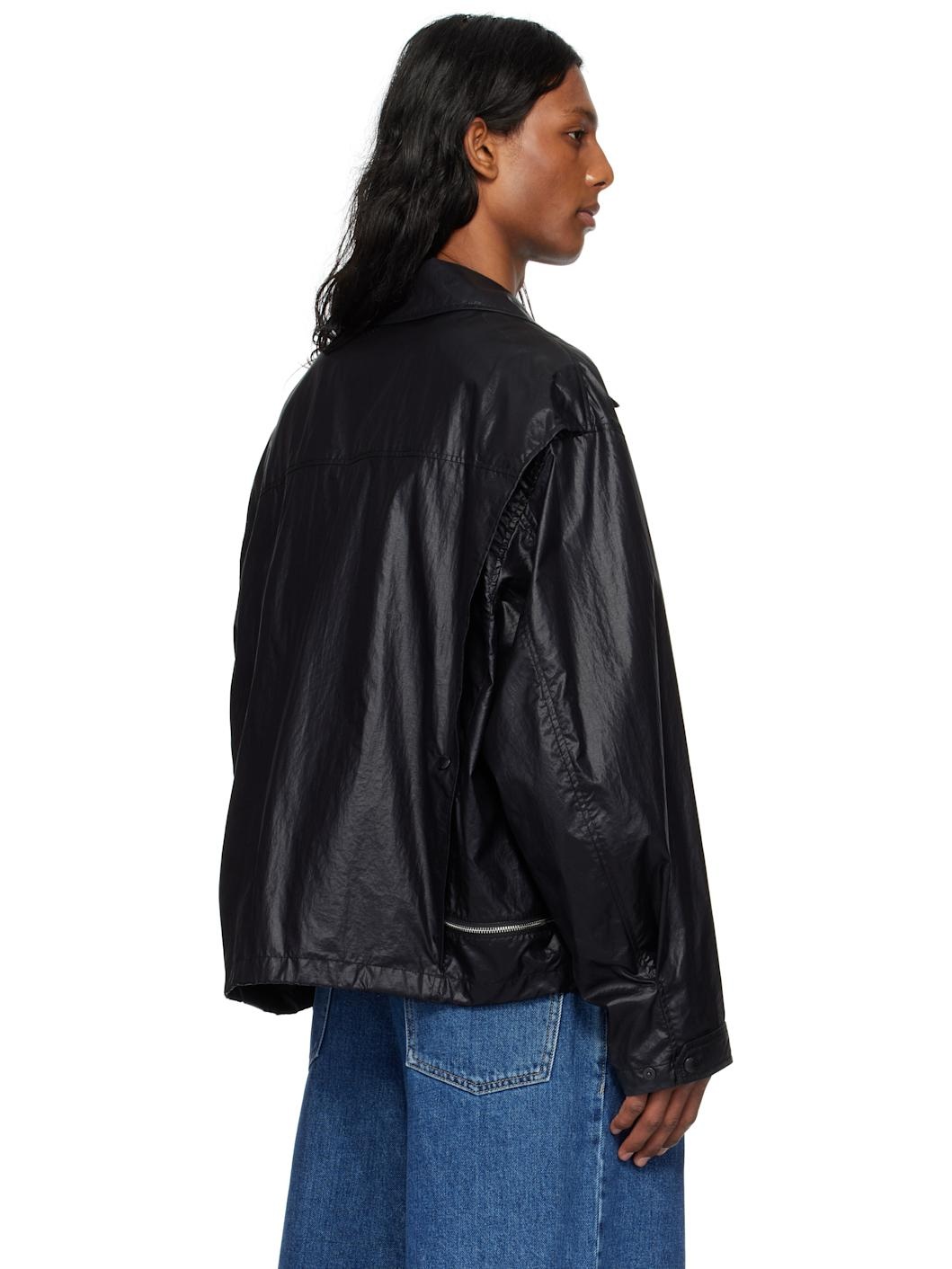 Black Zipper Light Jacket - 3