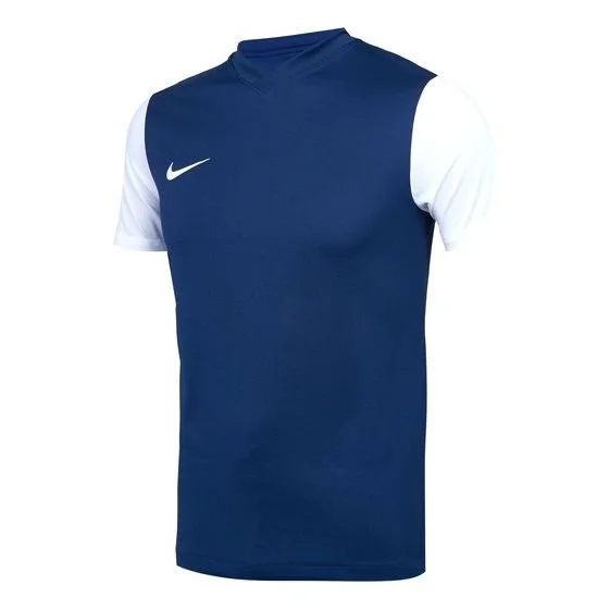 Men's Nike Colorblock Logo Tournament Sports Training Short Sleeve Navy Blue T-Shirt DH8035-410 - 1
