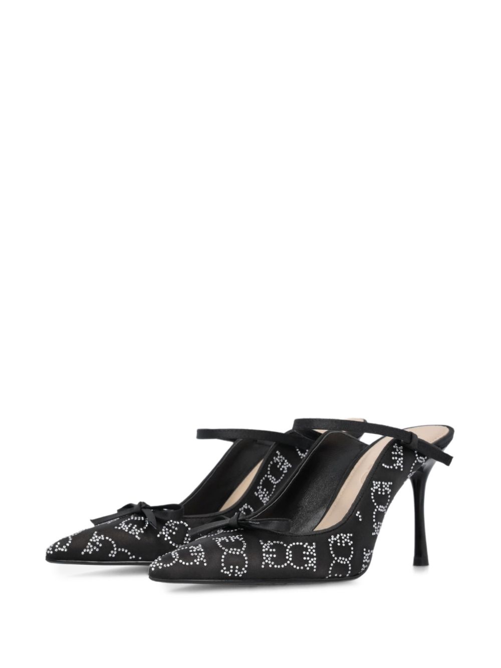 crystal-embellished mules - 4