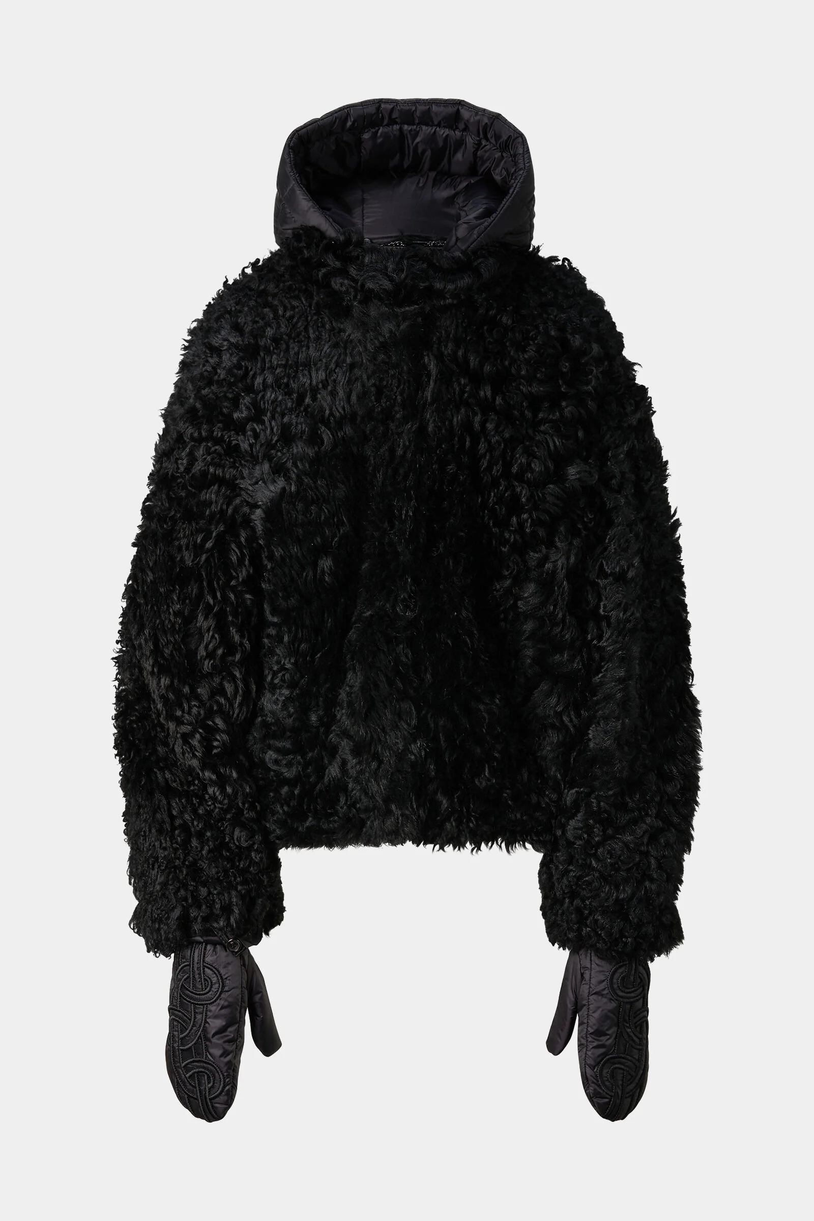 Liz Lambskin Jacket in Black - 1