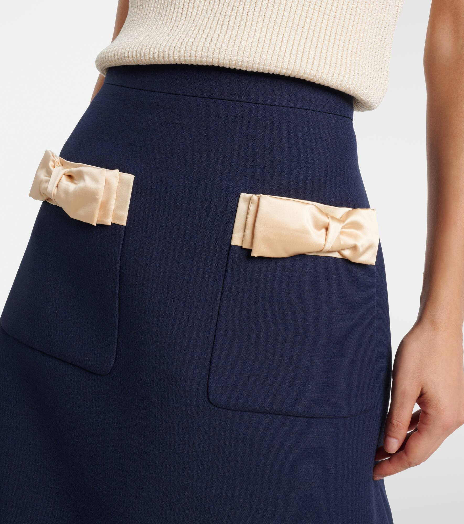 Crepe Couture bow-detail miniskirt - 4