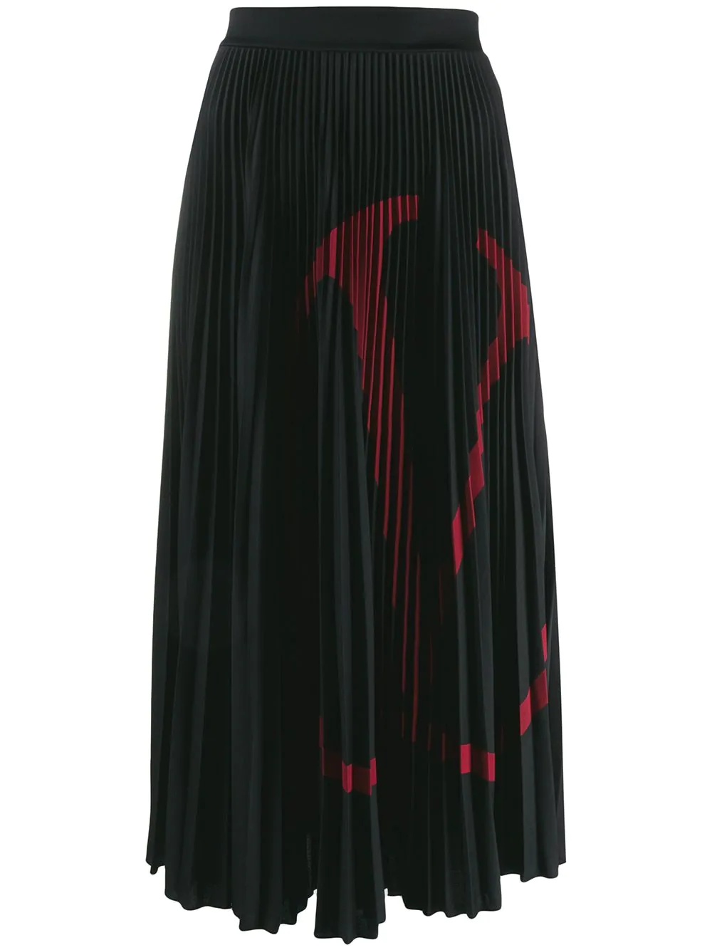 VLOGO print pleated skirt - 1