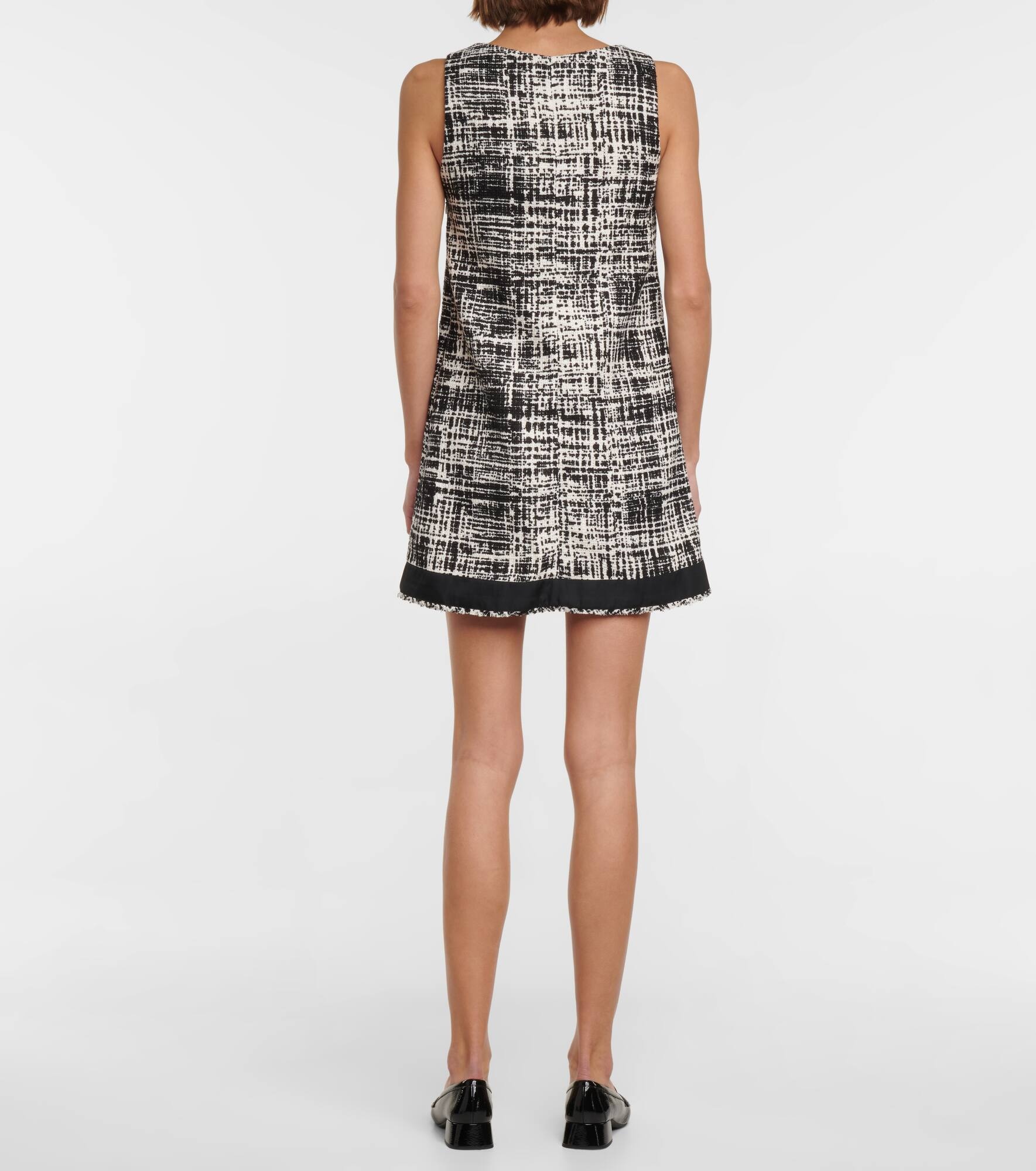 Cotton and linen tweed minidress - 3