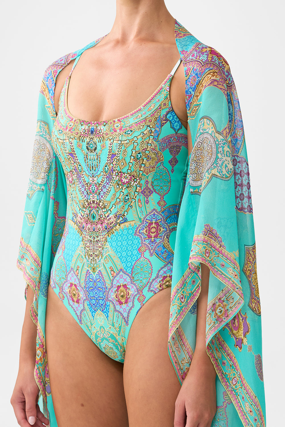 SILK CHIFFON SHRUG THE CONCUBINES CORRIDOR - 5