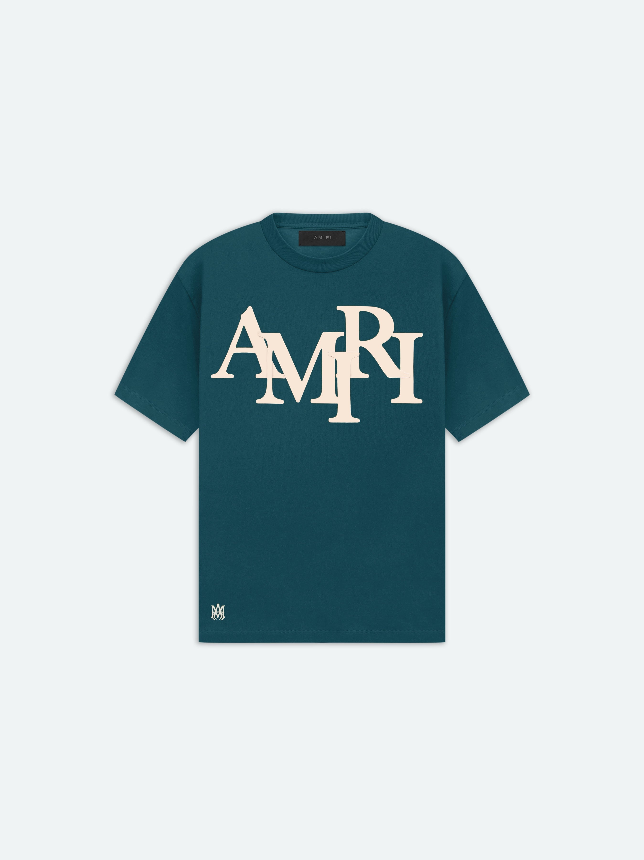 AMIRI AMIRI STAGGERED LOGO TEE | REVERSIBLE