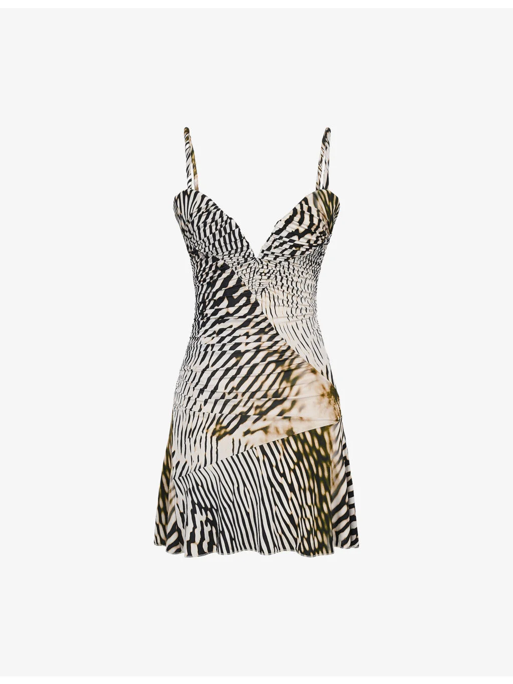 Elsa Graphic-Print Slinky Stretch-Jersey Mini Dress - 1