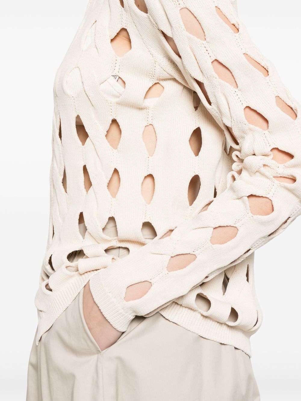 open-knit cardigan - 5