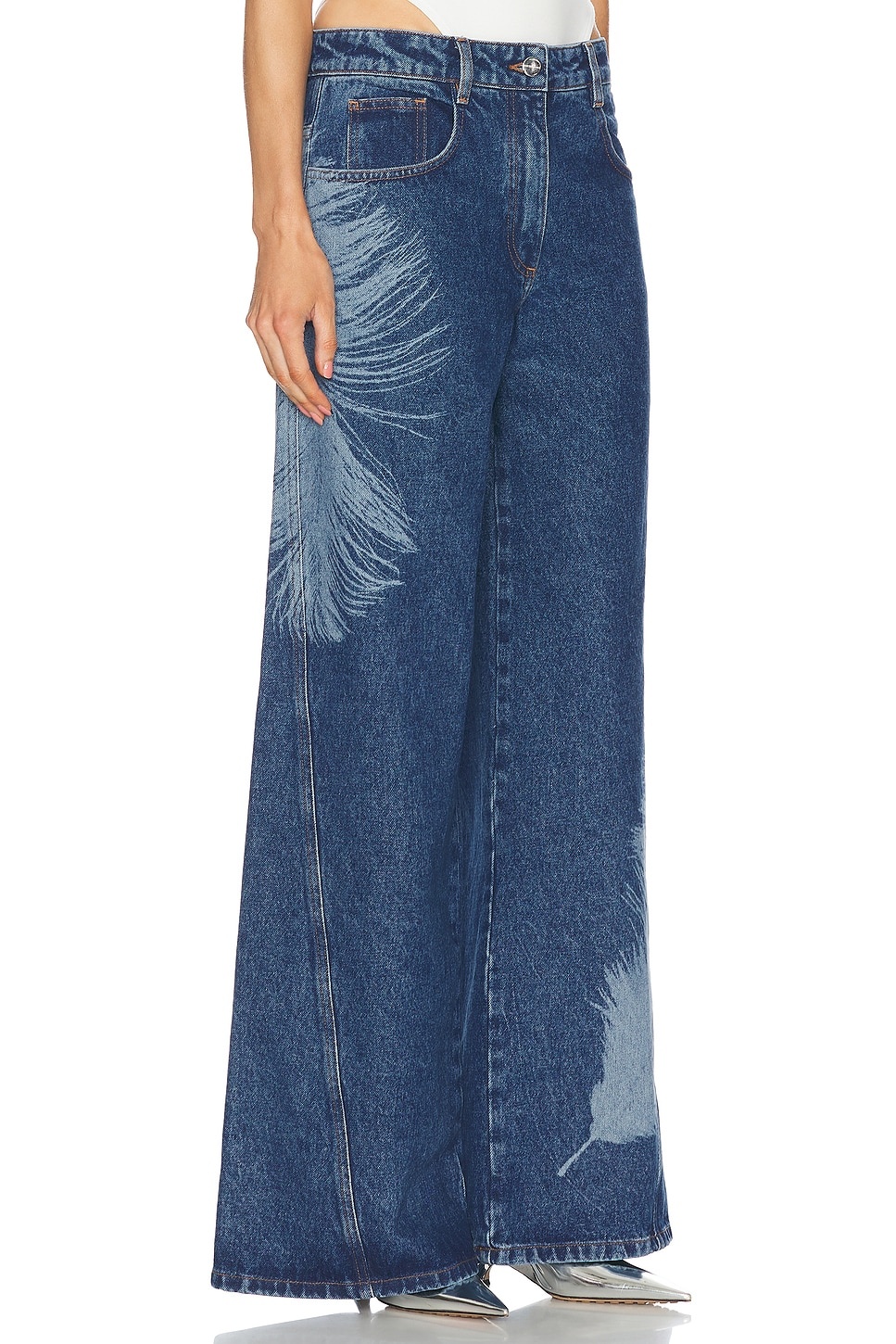 Feather Print Wide Leg - 2
