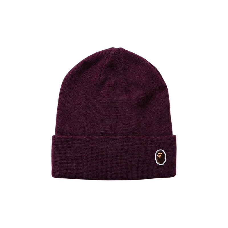 BAPE Ape Head One Point Knit Cap 'Purple' - 1