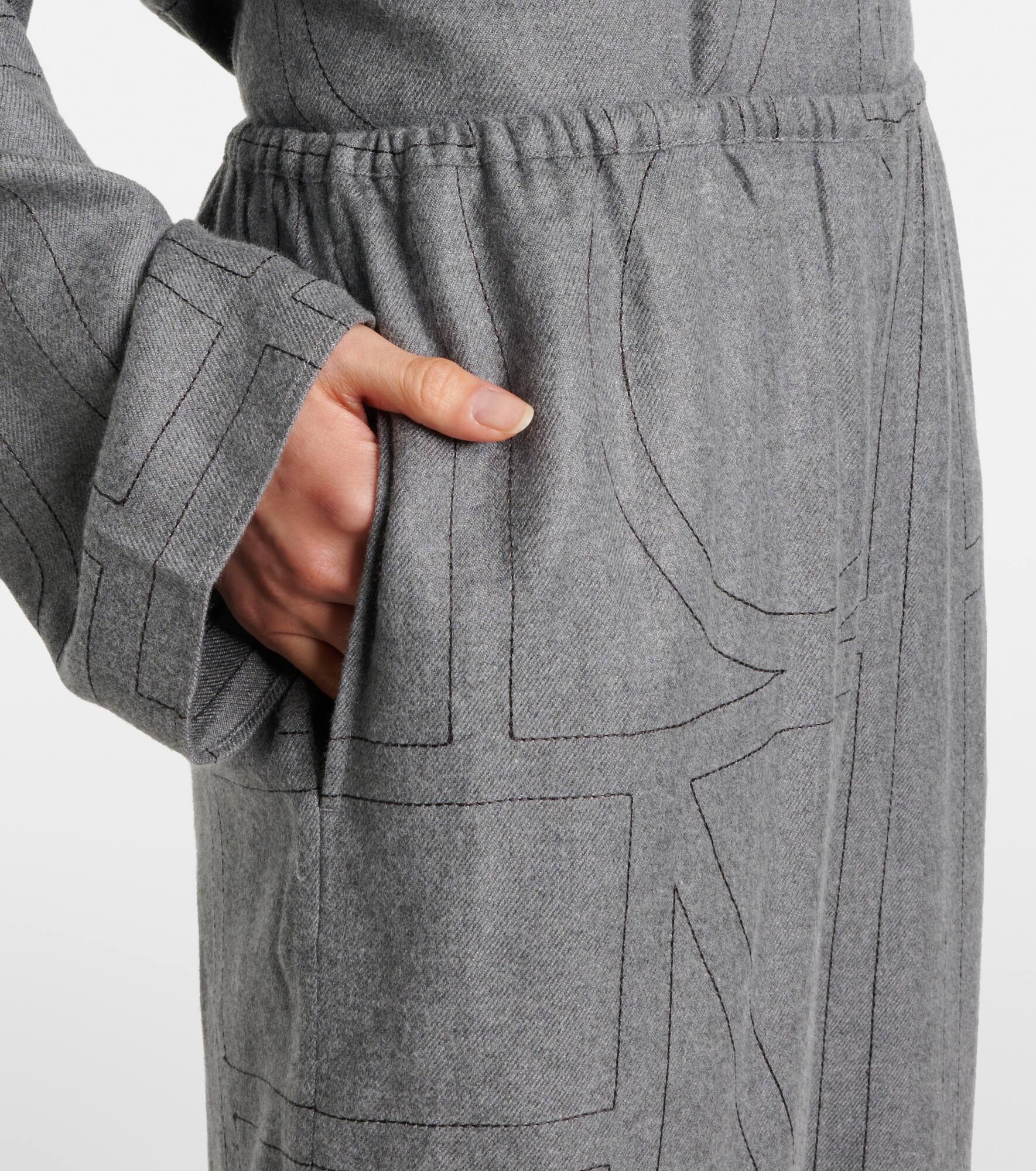 Monogram flannel pajama pants - 4