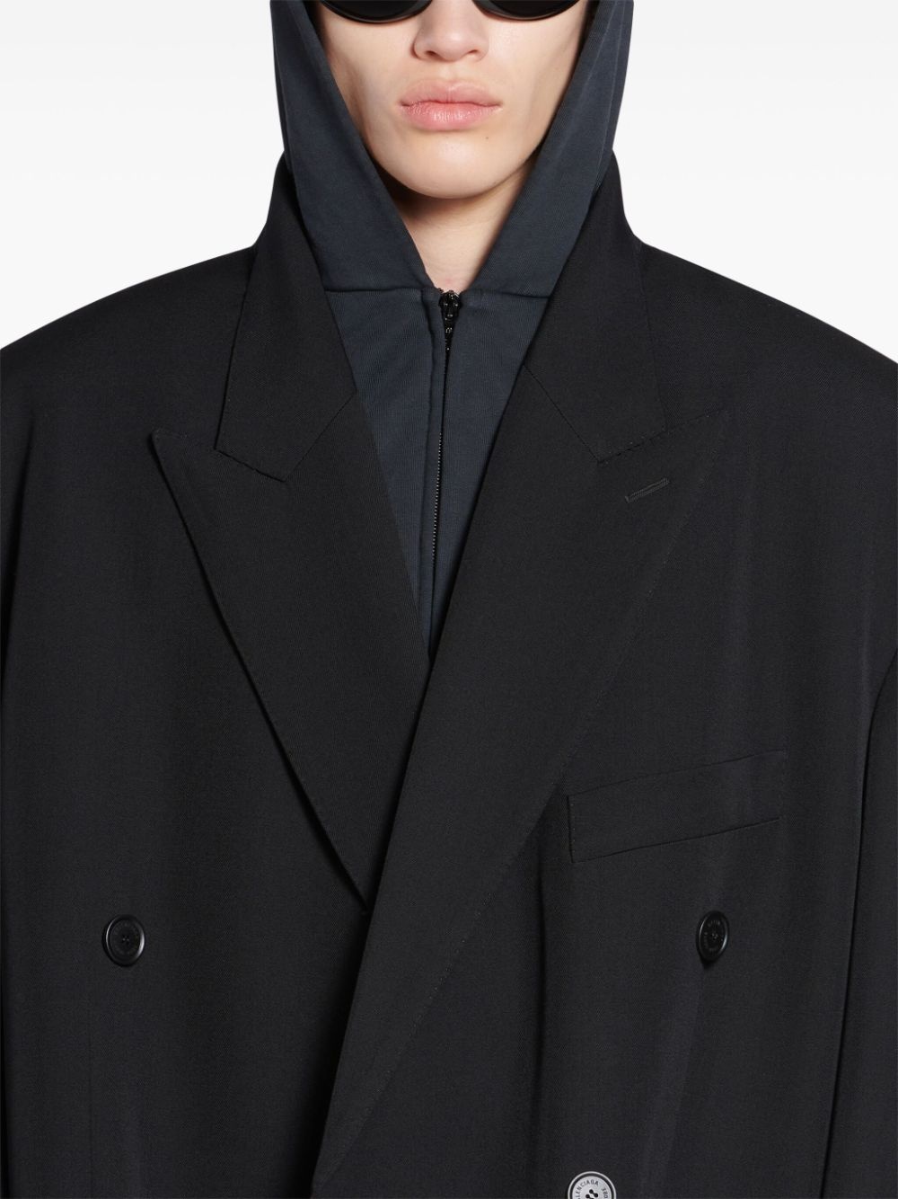 double-breasted virgin-wool blazer - 5