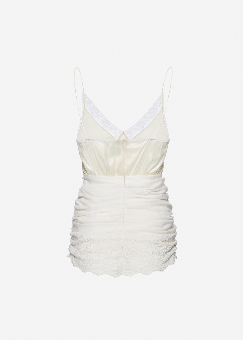 Lace V-neck top in cream 2