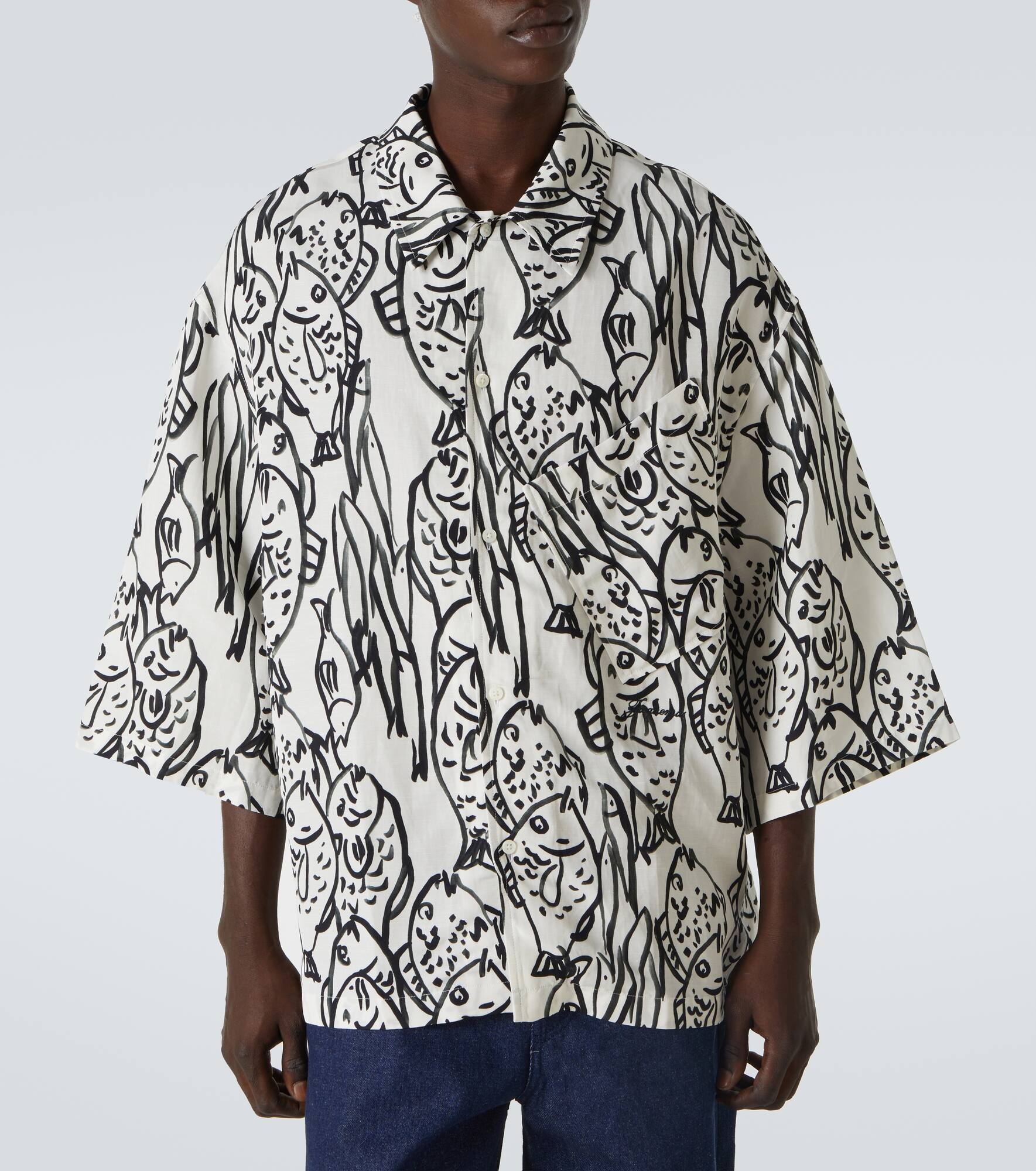 Aloe printed poplin shirt - 3