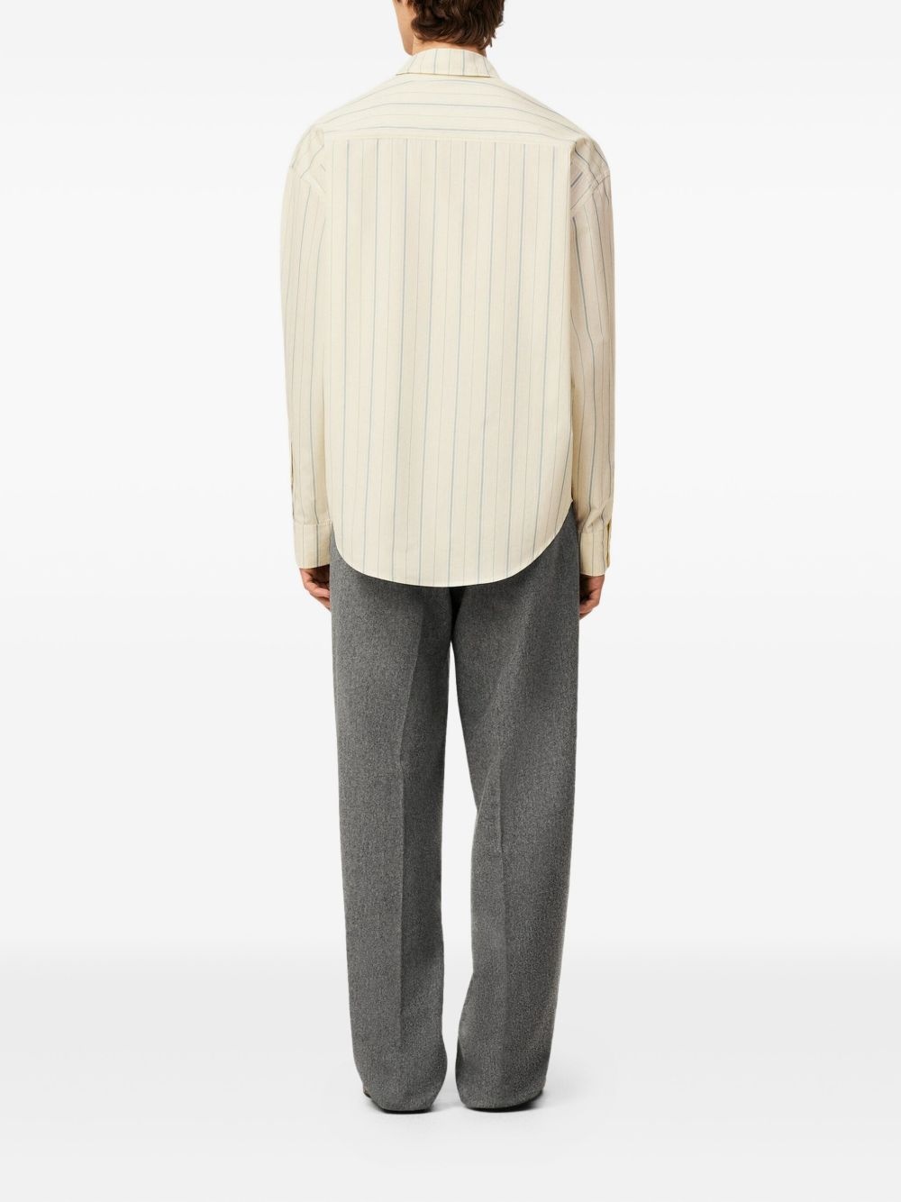 striped button-up shirt - 4