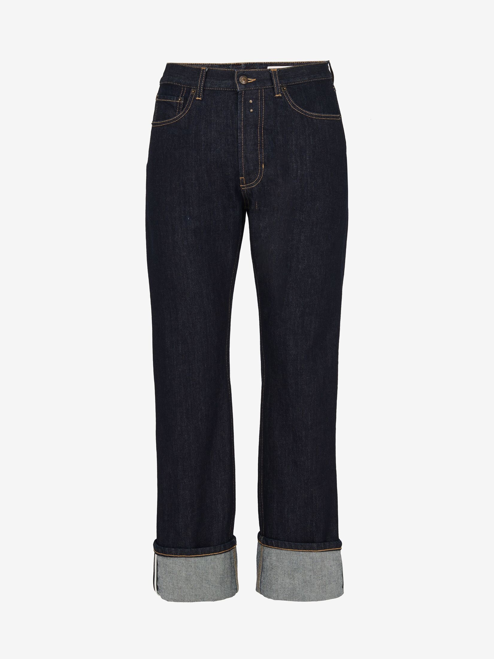 Men's Turn-up Jeans in Indigo - 1