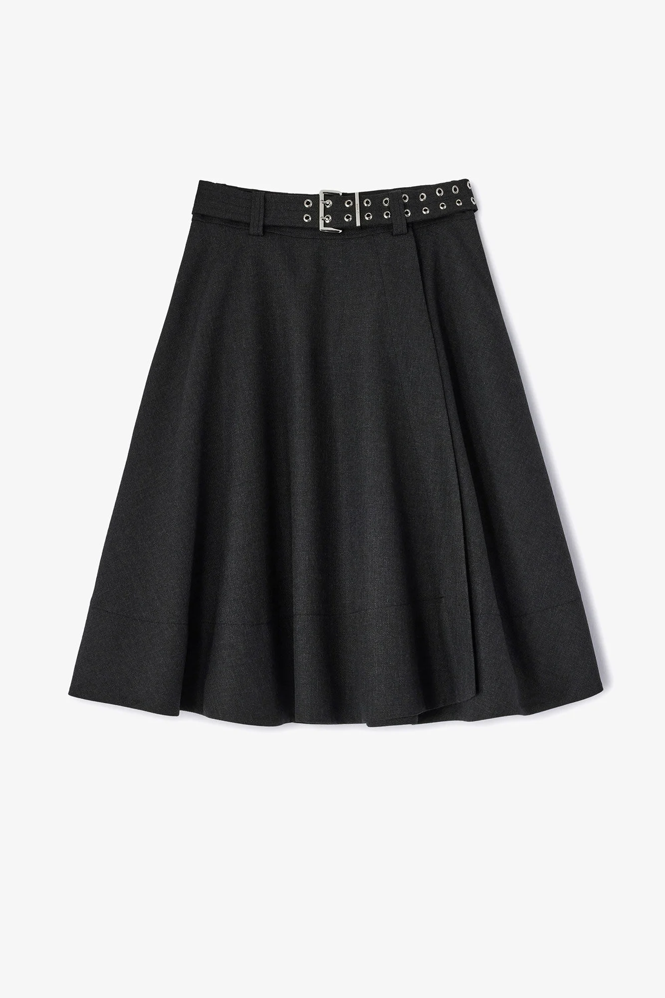 WOOL SUITING WRAP SKIRT - 1