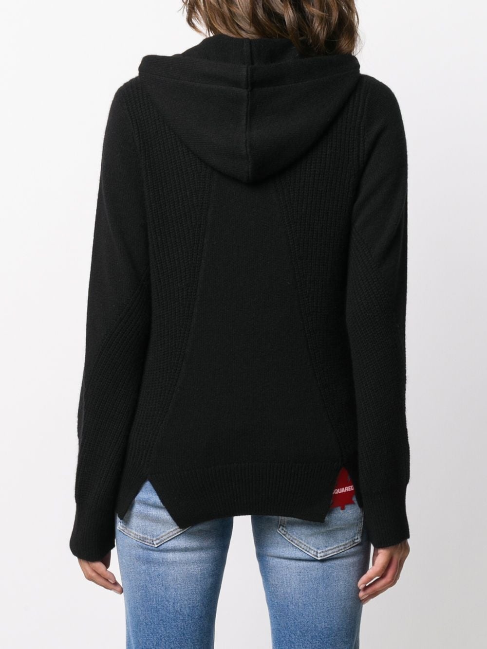 cut-out cashmere hoodie - 4