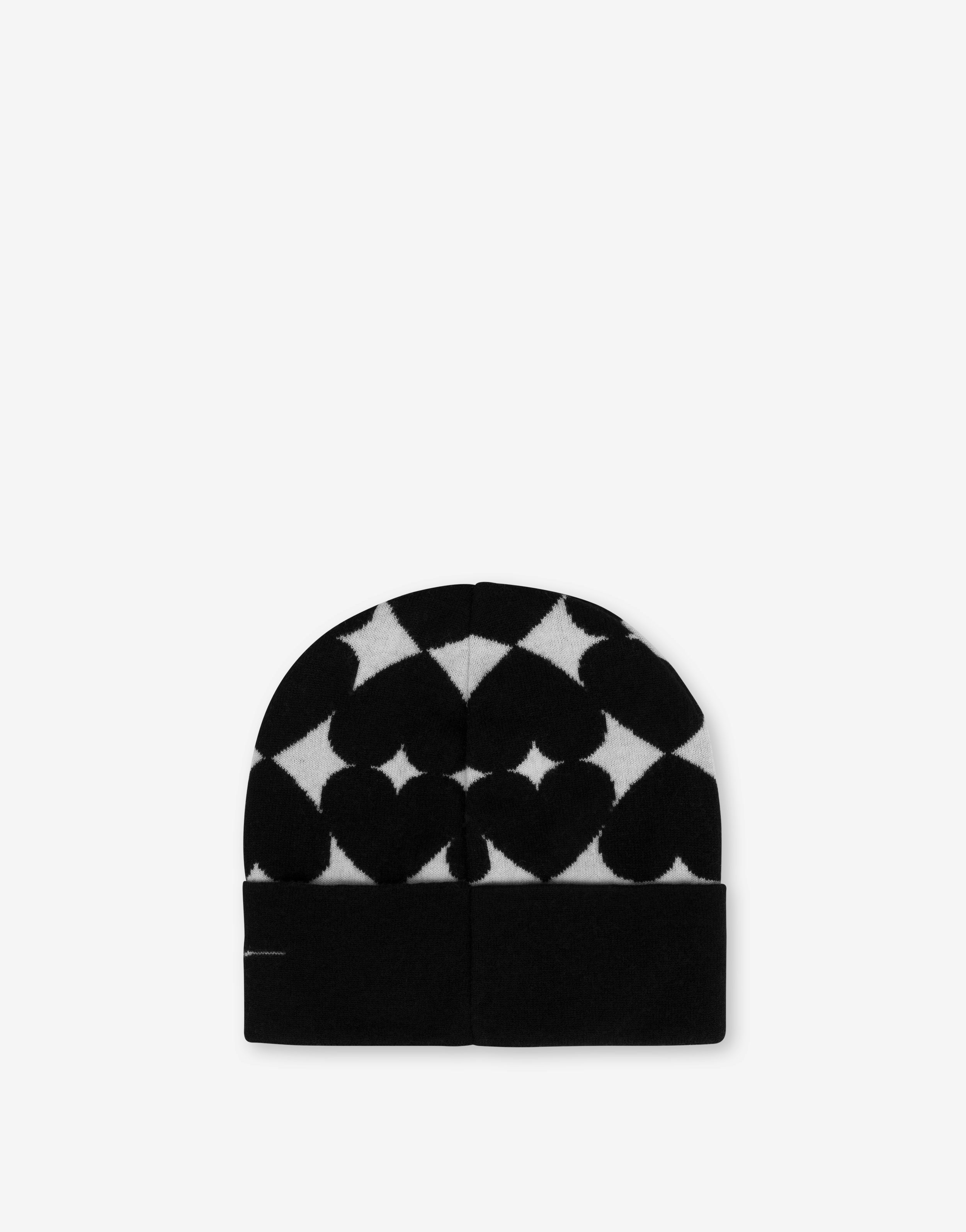 KNIT HAT ALLOVER HEARTS - 2