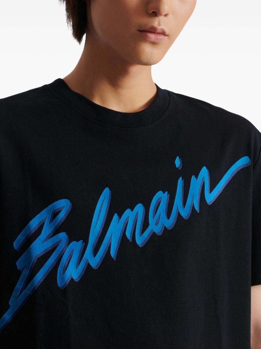 flocked-finish T-shirt - 7