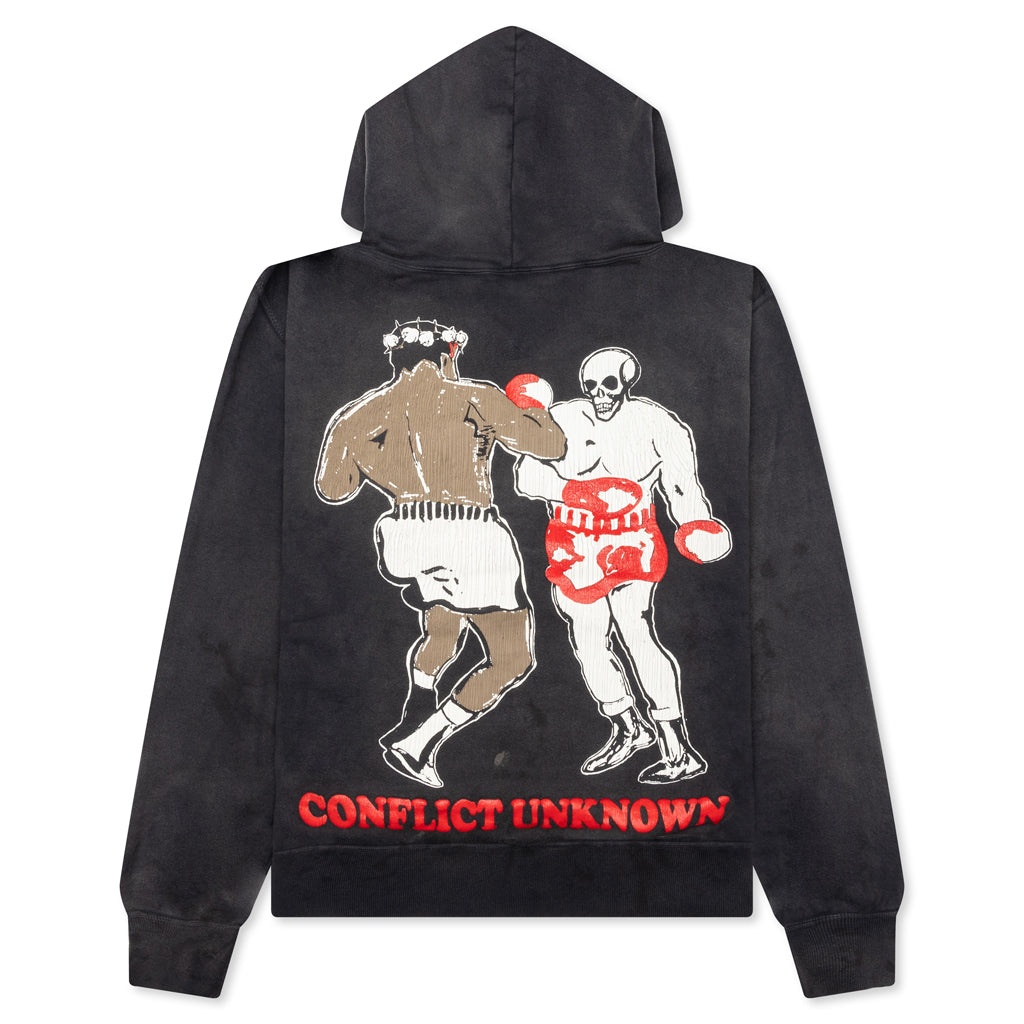 SAINT MICHAEL X DENIM TEARS STRUGGLE HOODIE - BLACK - 2