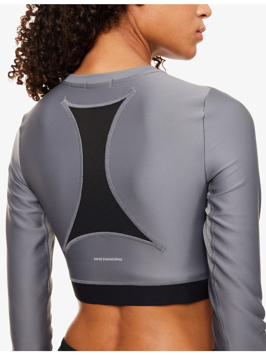 Train Long-Sleeve Cropped Stretch-Jersey Top - 5