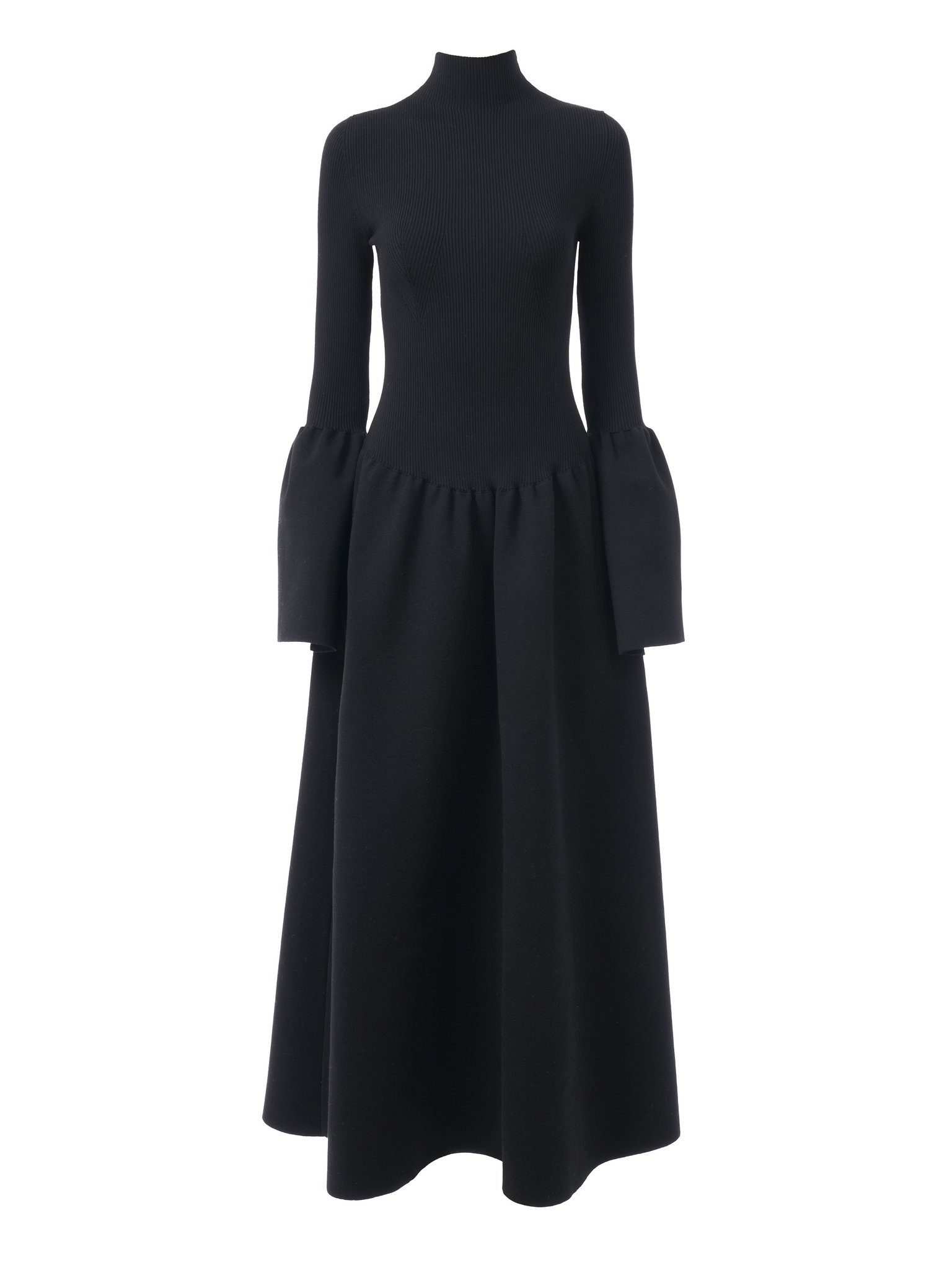 MOCK-NECK KNIT DRESS - 1