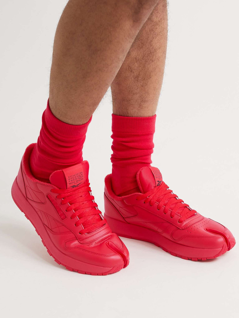 Reebok + Maison Margiela Project 0 Classic Tabi Split-Toe Leather Sneakers outlook