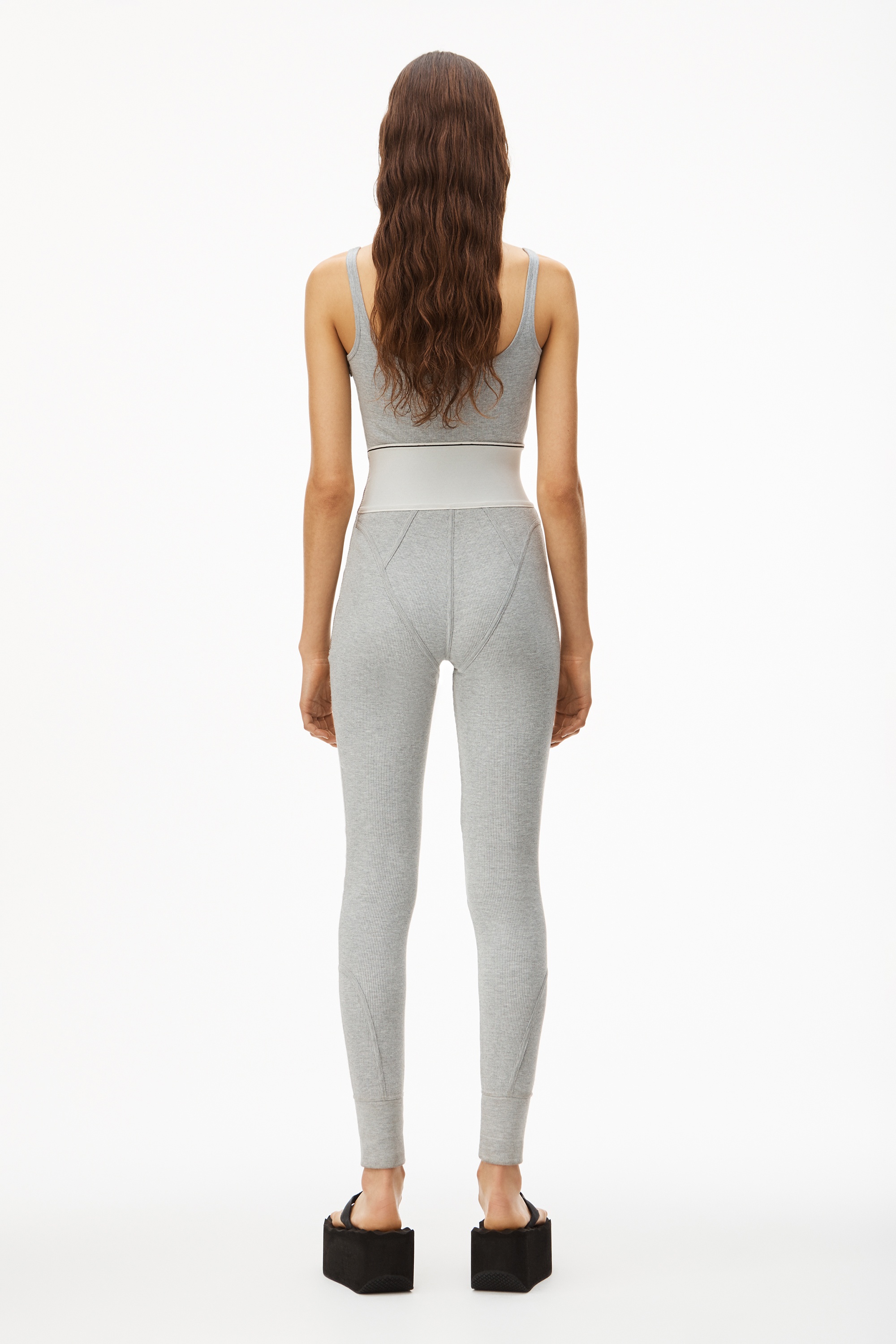 LOGO ELASTIC JUMPSUIT IN RIBBED JERSEY - 5