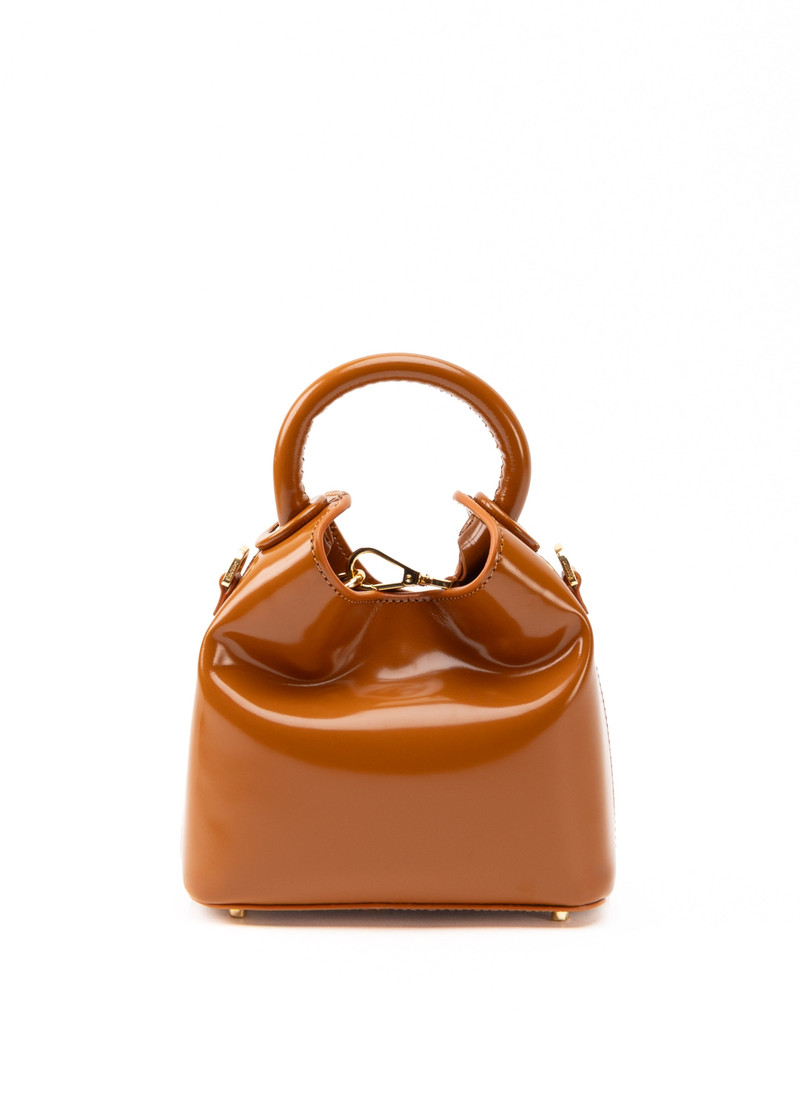 Madeleine Patent Leather Caramel 1