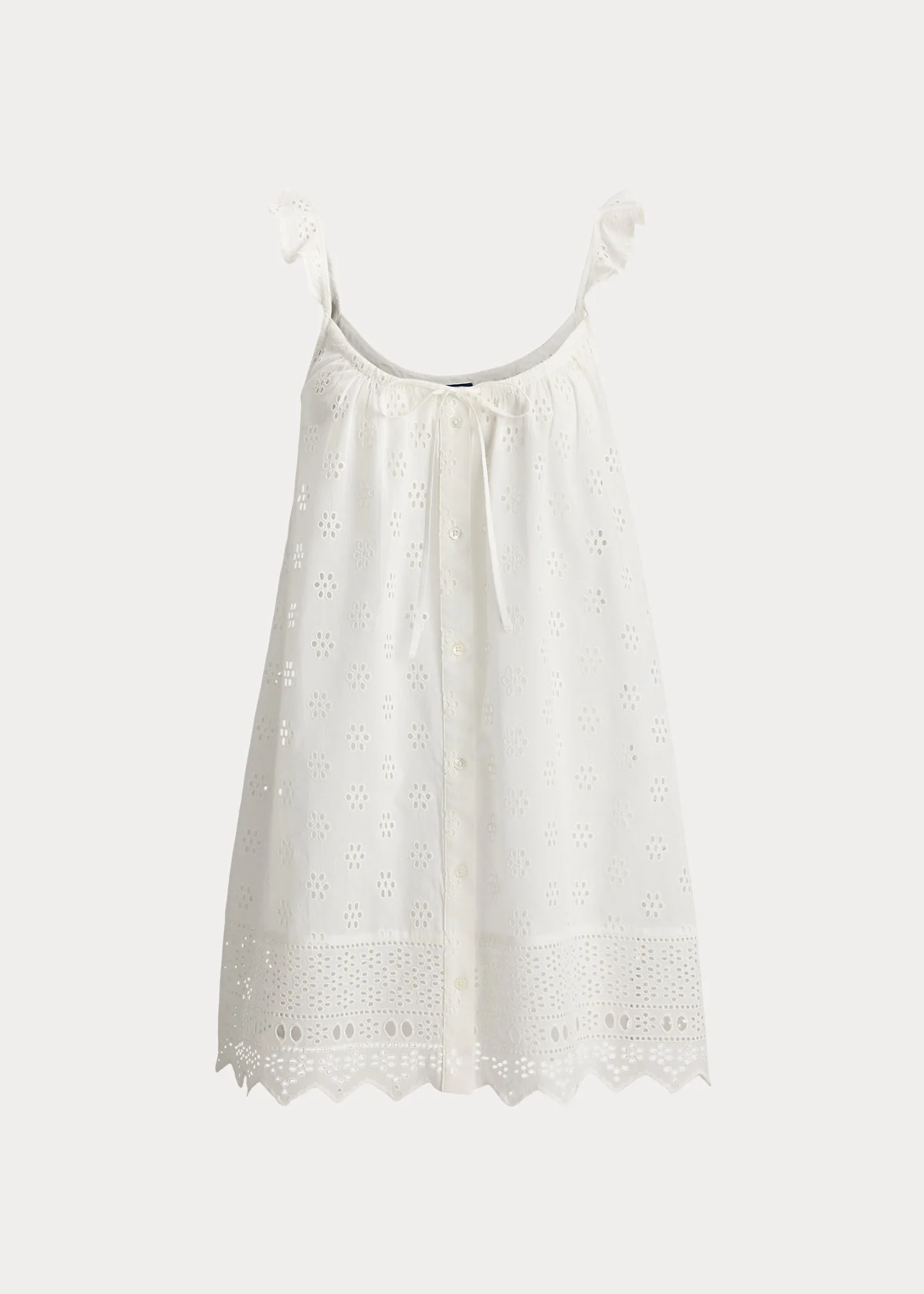 Eyelet Cotton Cami Sleep Dress - 1