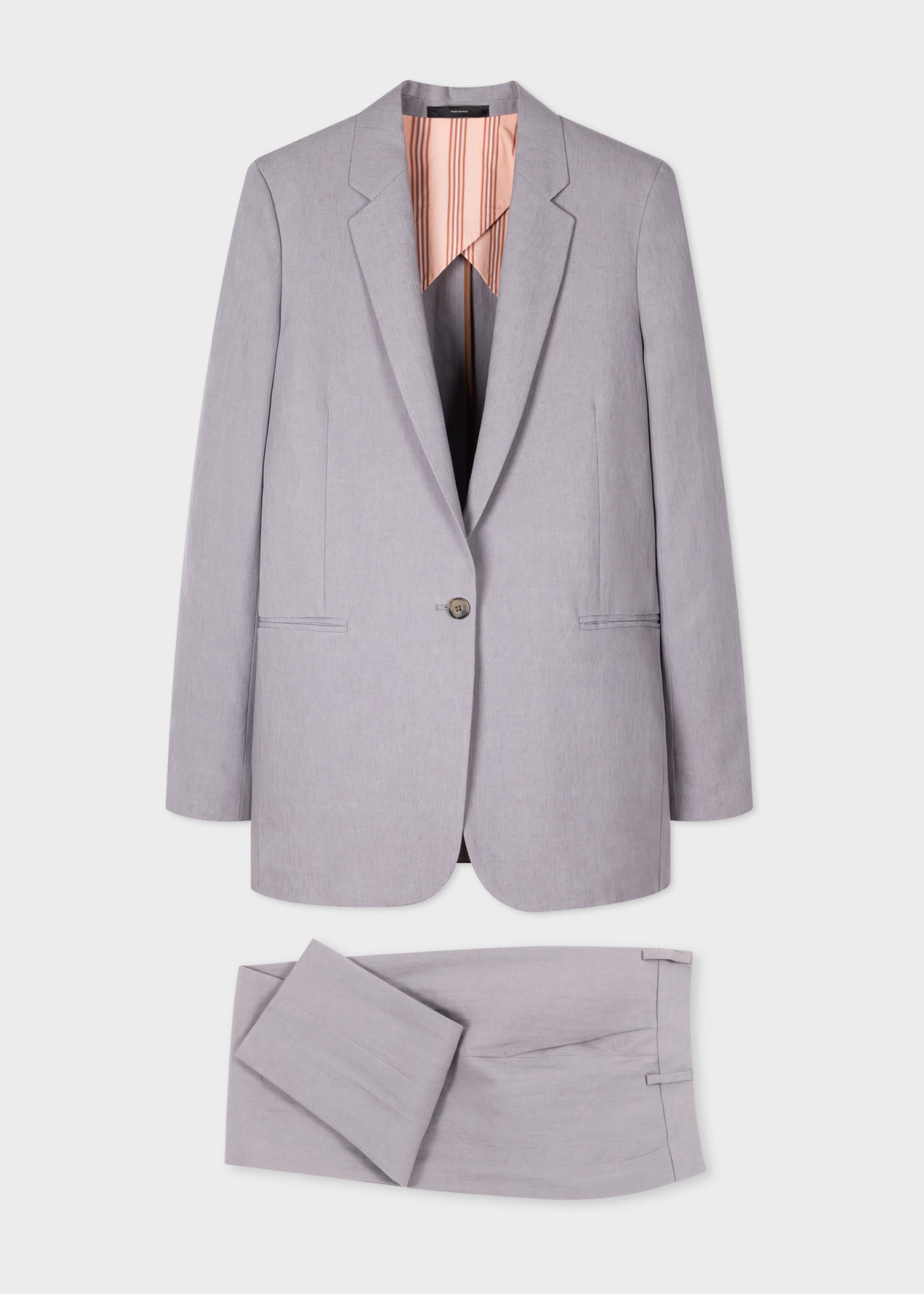Heather Grey Linen Suit - 1