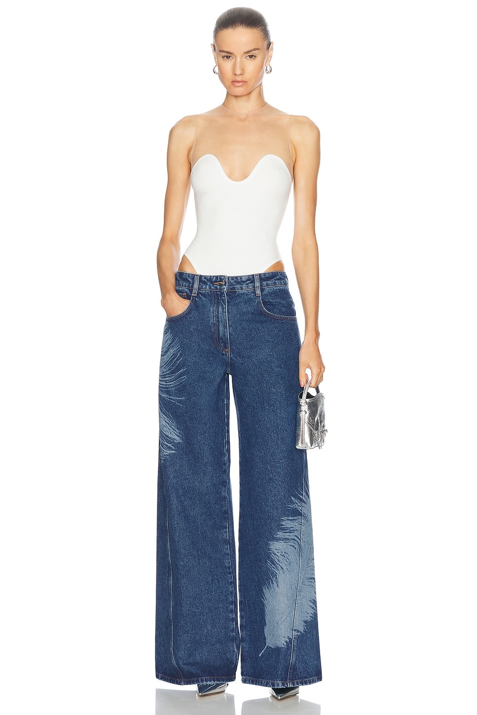 Wave Neckline Bodysuit - 5