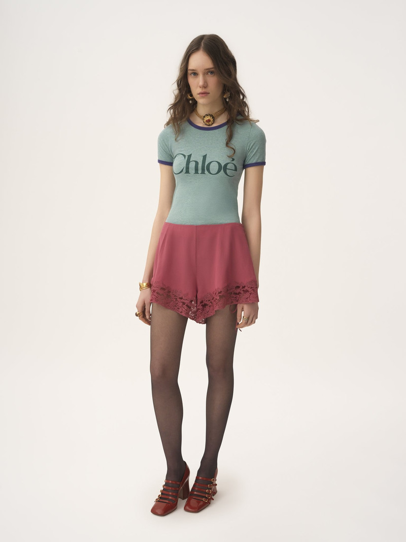 FITTED LOGO T-SHIRT IN COTTON-MIX JERSEY 3