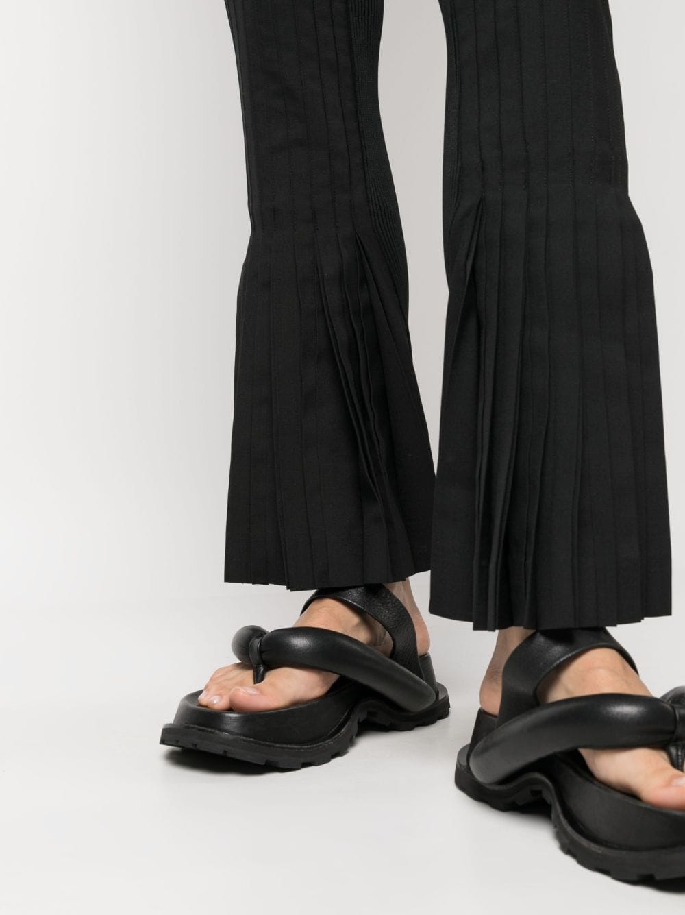 pleated flared trousers - 5