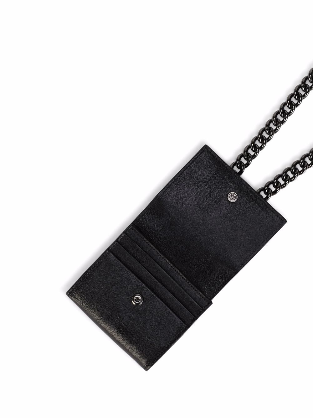 lambskin logo-plaque neck-strap wallet - 4