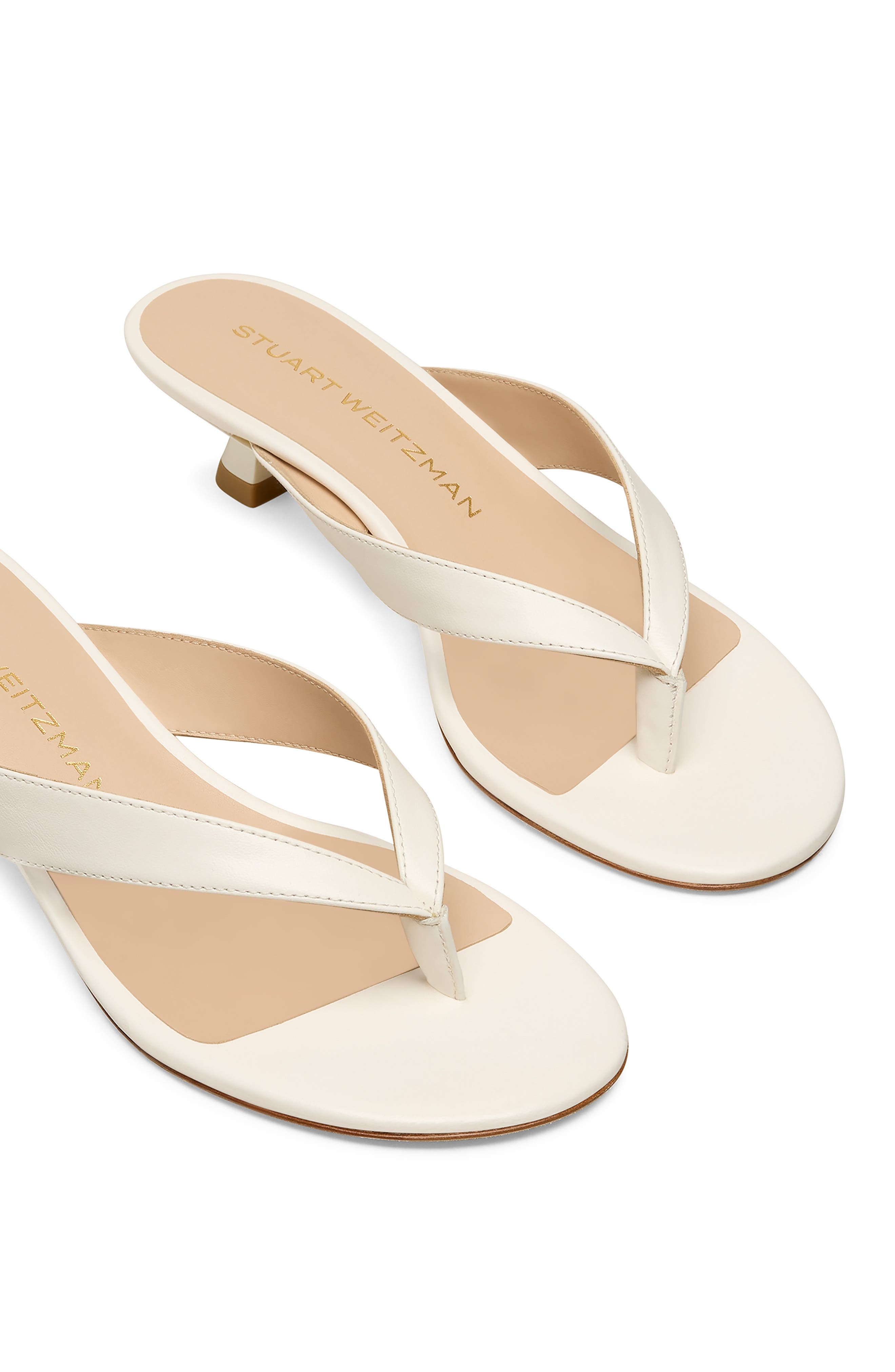 Stuart Weitzman Rio Kitten Heel Sandal in Cream at Nordstrom - 4