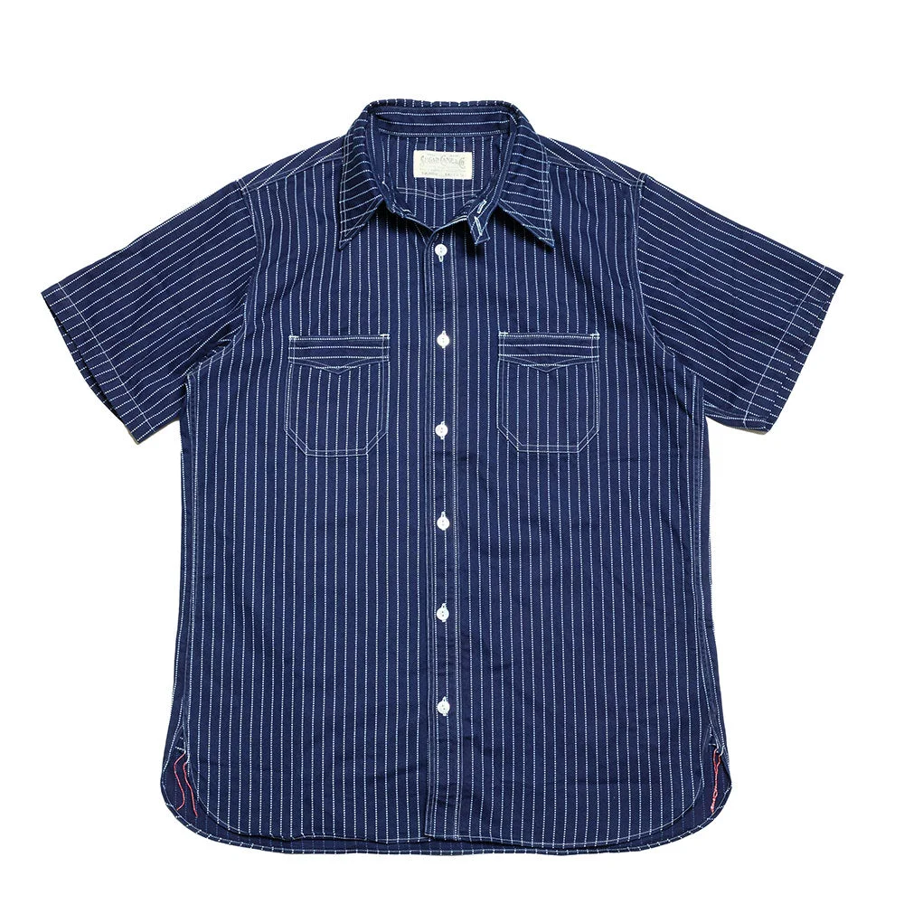 Fiction Romance 8.5oz. Wabash Stripe S/S Work Shirt - SC36267A - 1