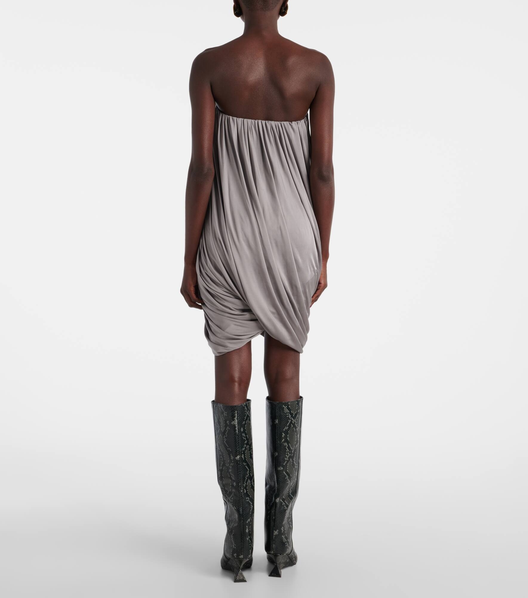 Draped jersey minidress - 3