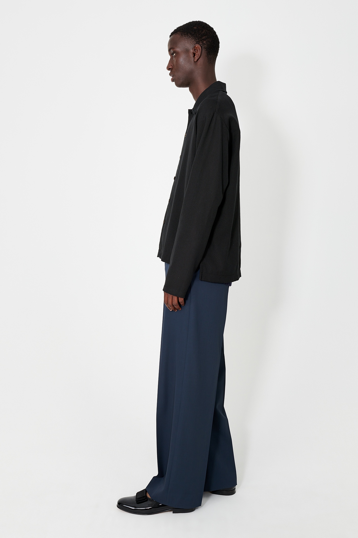 Isola Shirt Black Sparse Panama Cotton - 3